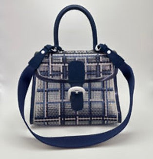 DELVAUX Limited Edition Blue Checkered Jelly Transparent Handbag/Shoulder Bag (Standard Dental Clinic) 6032604213715