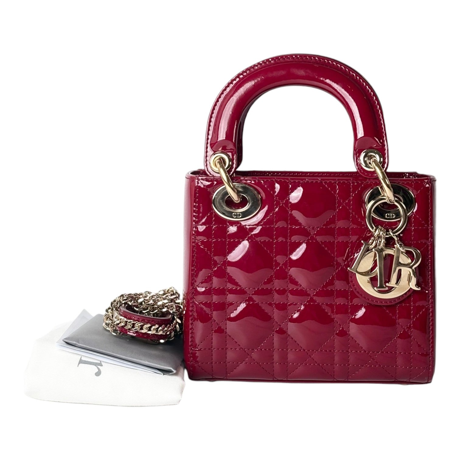Dior Red Patient Lady Dior Mini Bag