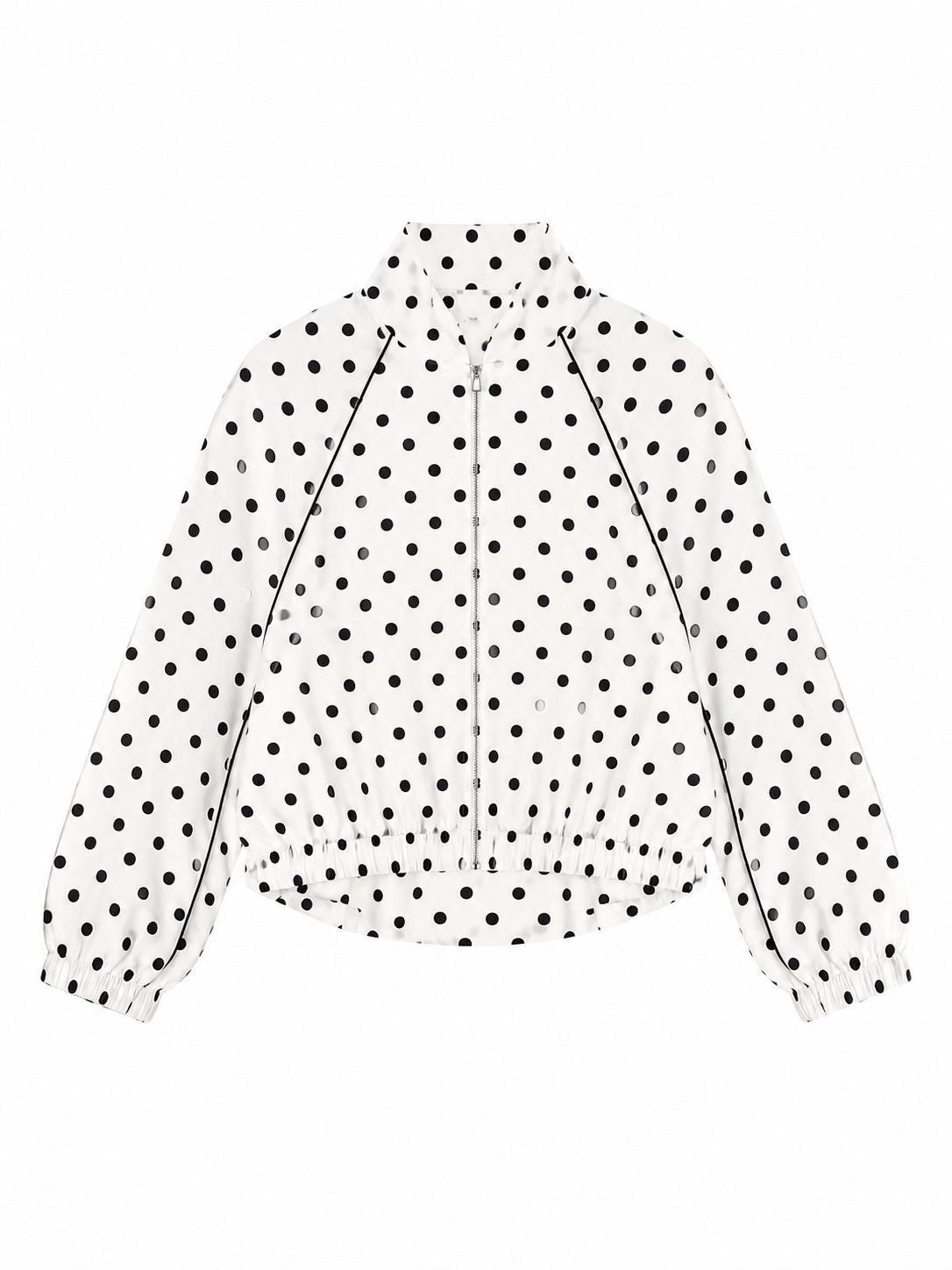 BOMBER CAPE POLKA DOTS BLACK WHITE MCL11531