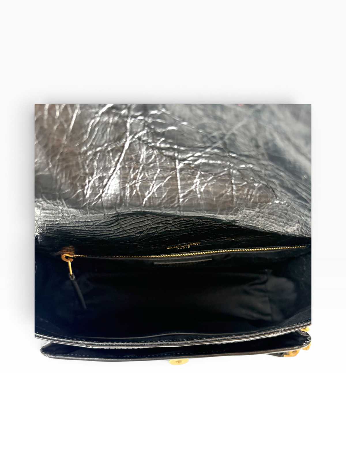 YSL Niki Medium Black Bag with Gold Hardware