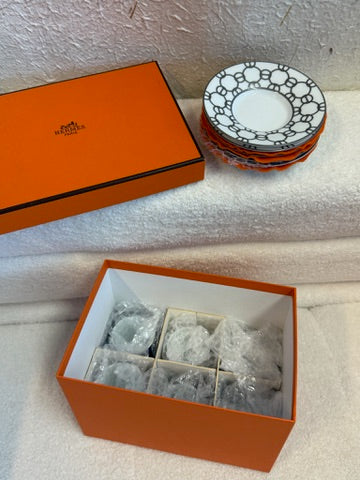 Hermès H Déco Saucer Set 12 Pieces
