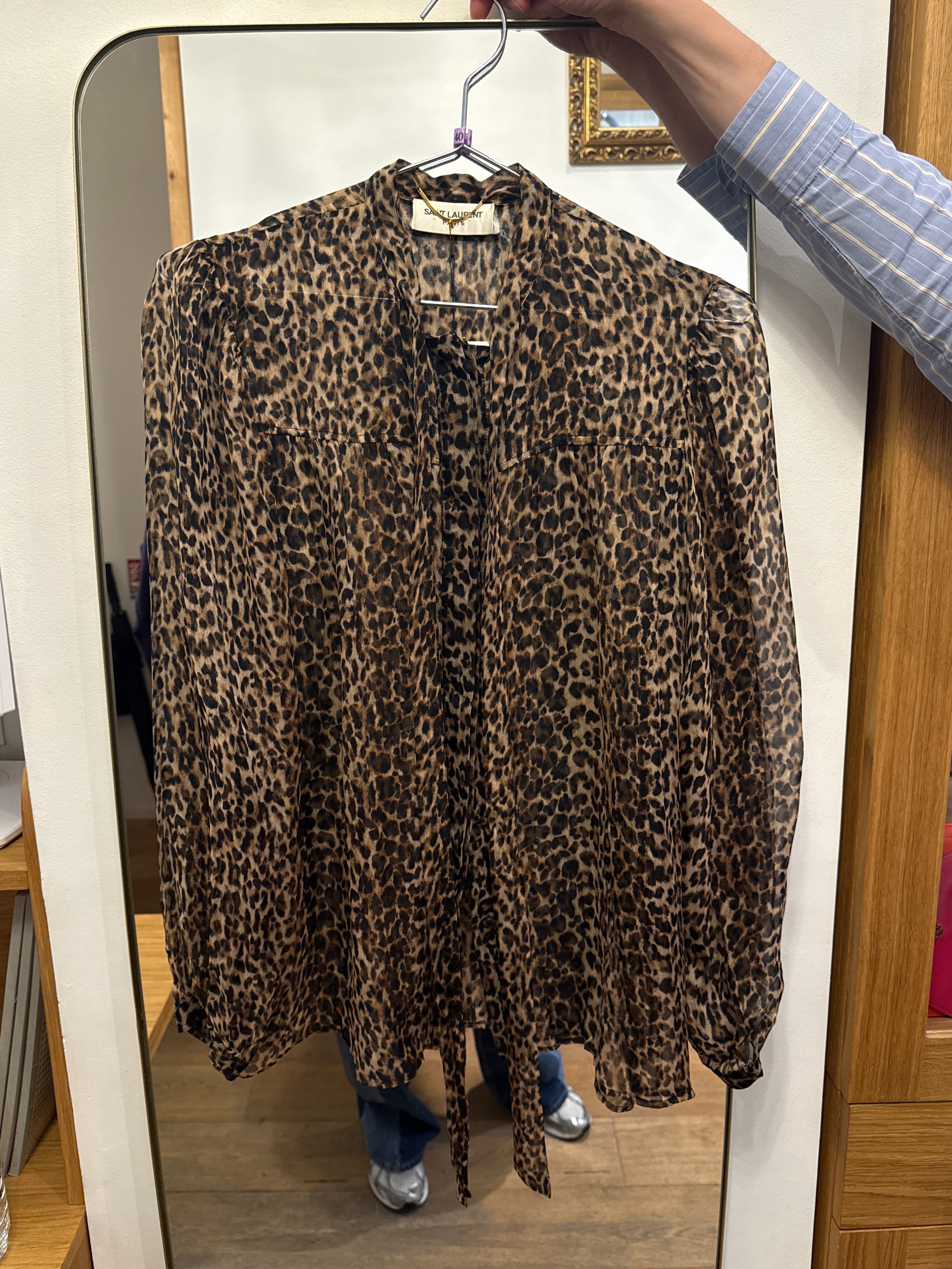 Yves Saint Laurent Silk leopard shirt AGC3621