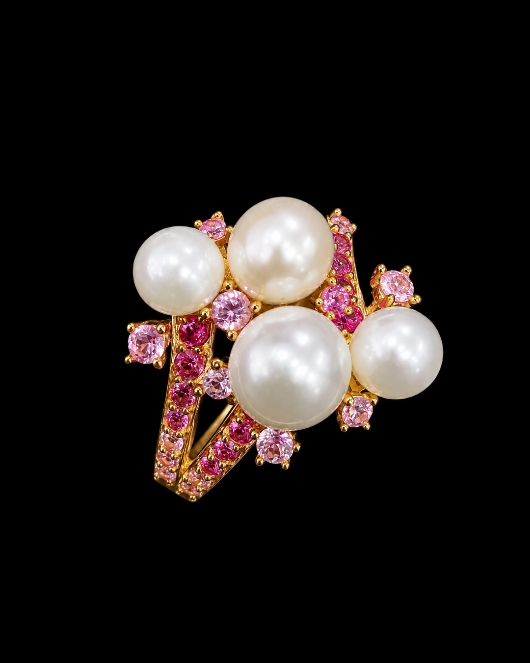 Pearl Pink Sapphire Ring in 18K / PL5.2 / PS0.85ct 9680 JJC0724