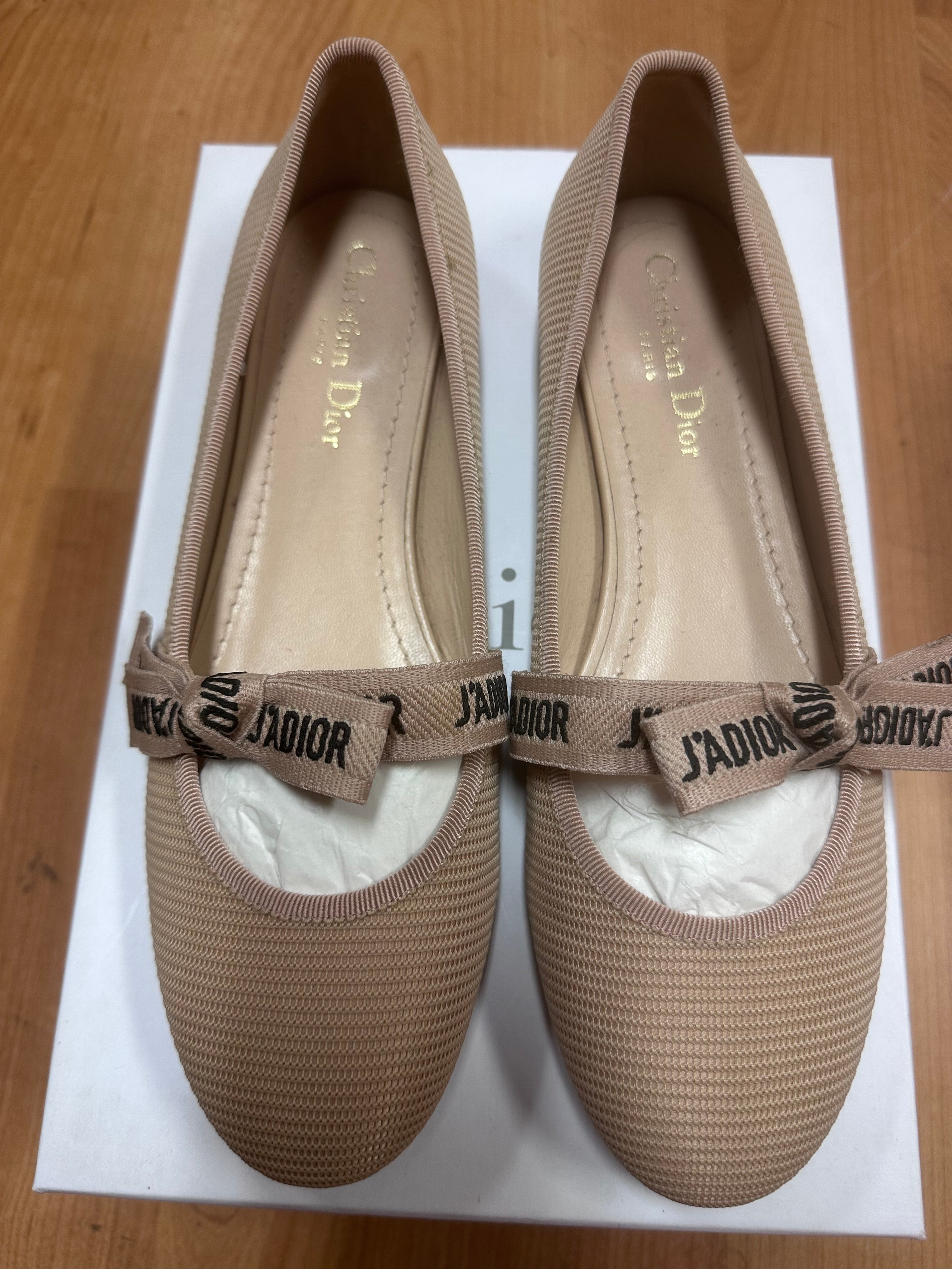 129. Dior Ballet Flats Powder Nude - Size 39