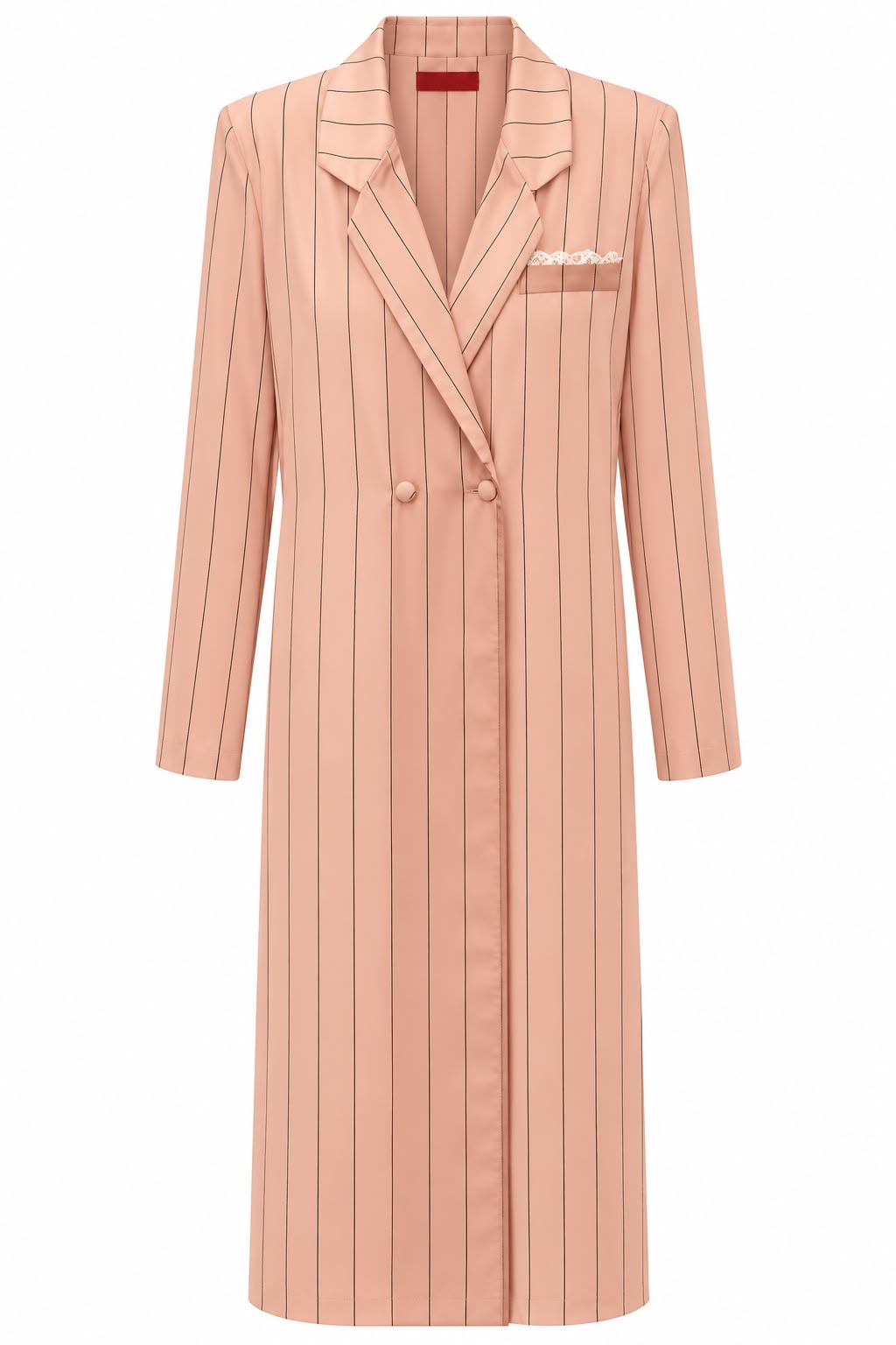 JACKET FUZZA LACE POCKET PINSTRIPES PINK BROWN MCL13346