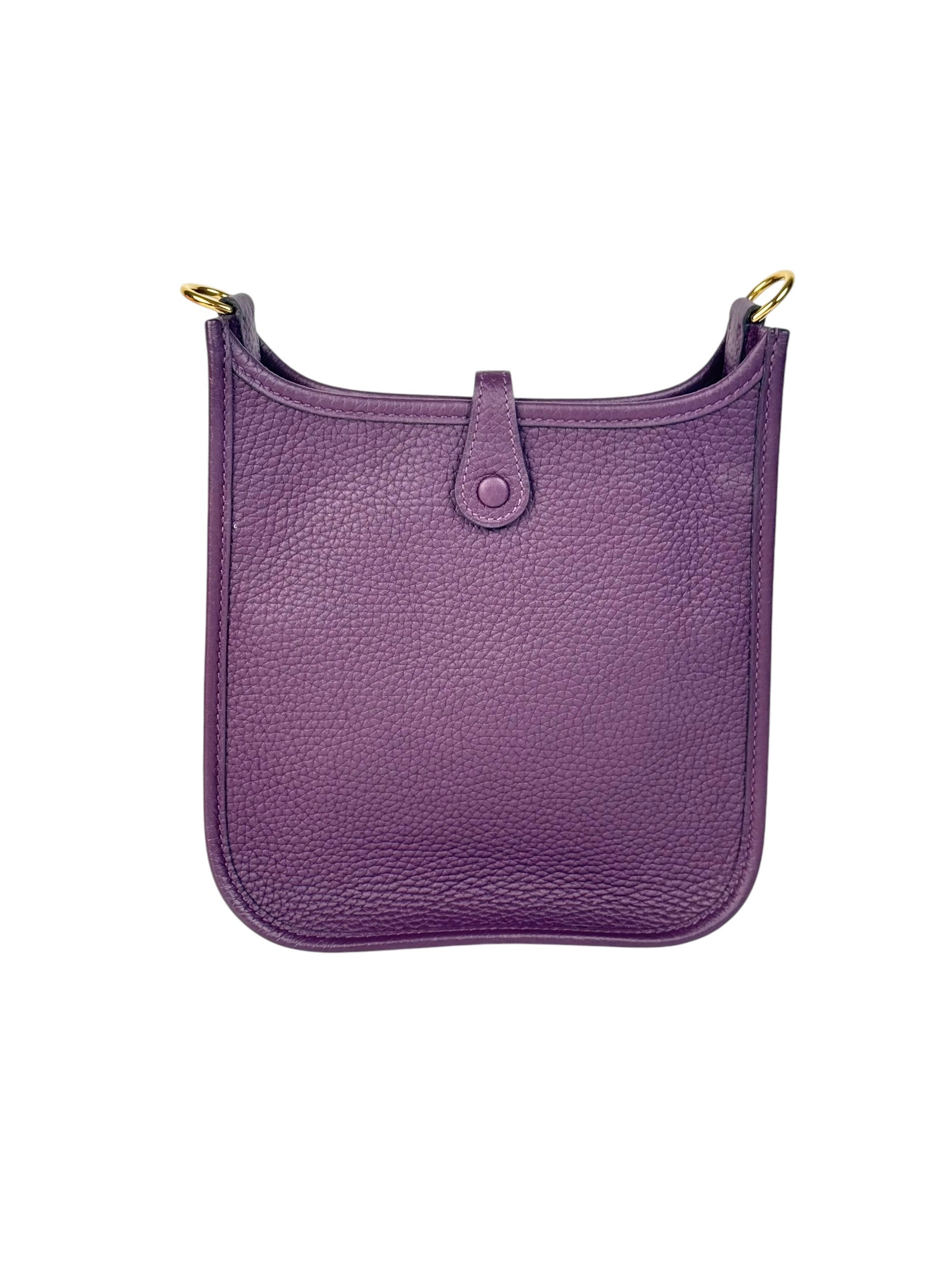 Hermes Mini Evelyne Purple Bag - Full Set