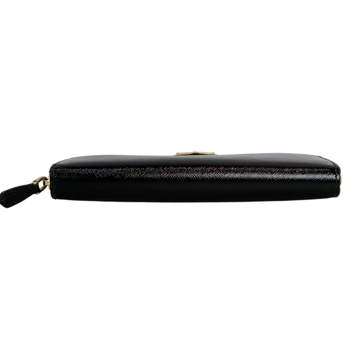 Prada Saffiano Black Long Zip Wallet