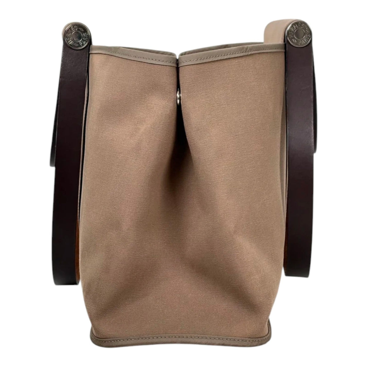 Hermes Etoupe Cabal Canvas Bag with Leather Handles