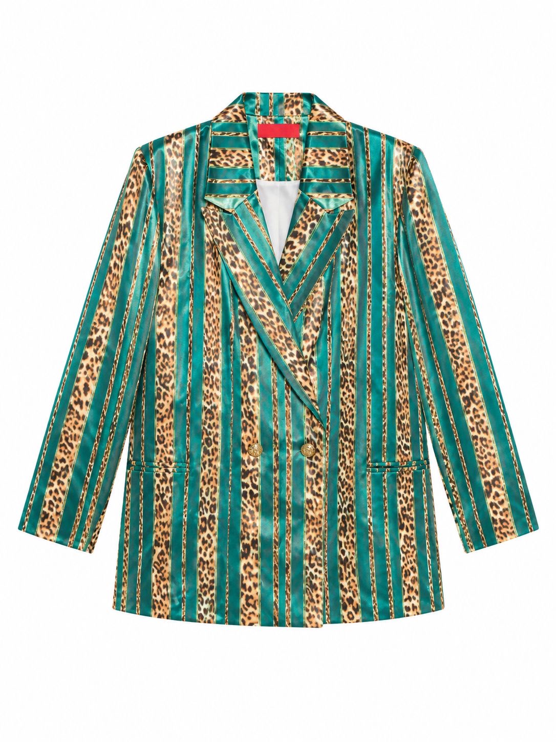 JACKET MAJESTIC WAVE SILK LACE LEO PINSTRIPES GREEN MCL13198