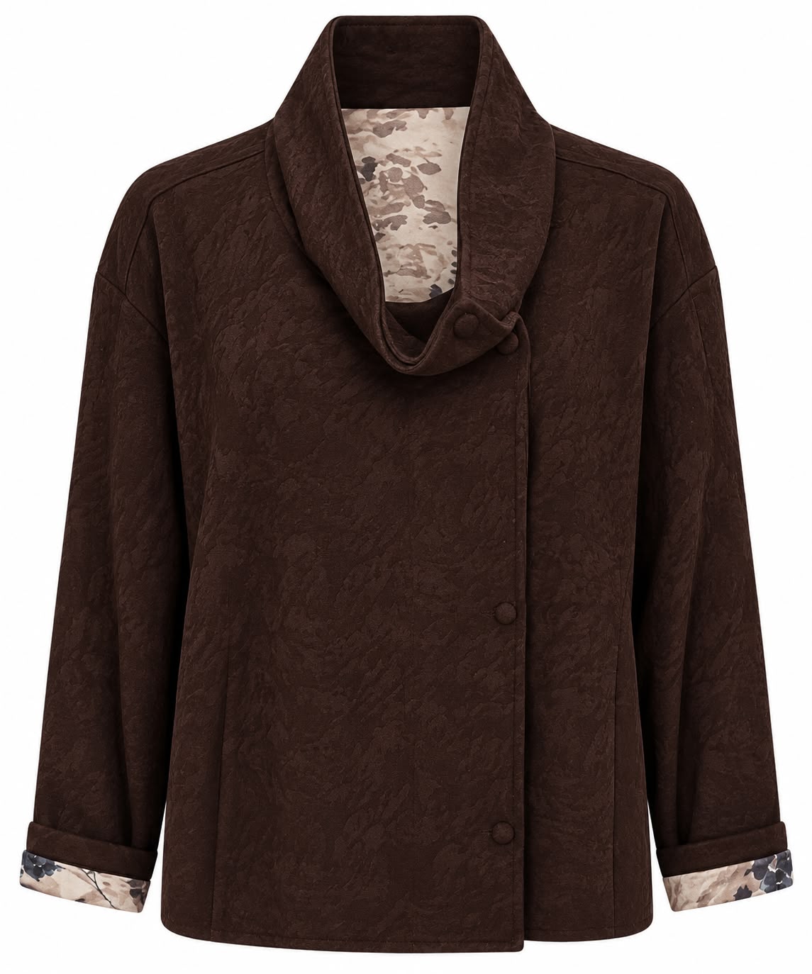 BOMBER CLINTON KNIT BROWN SILK LINING LEO ROSES GREEN  MCL13437