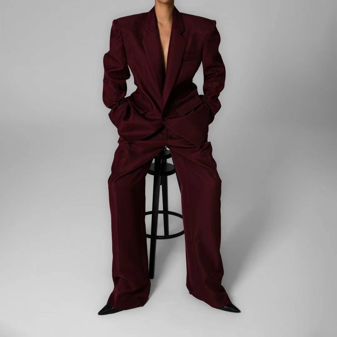 LOOSE FIT SUIT SET (BLAZER & TROUSERS)