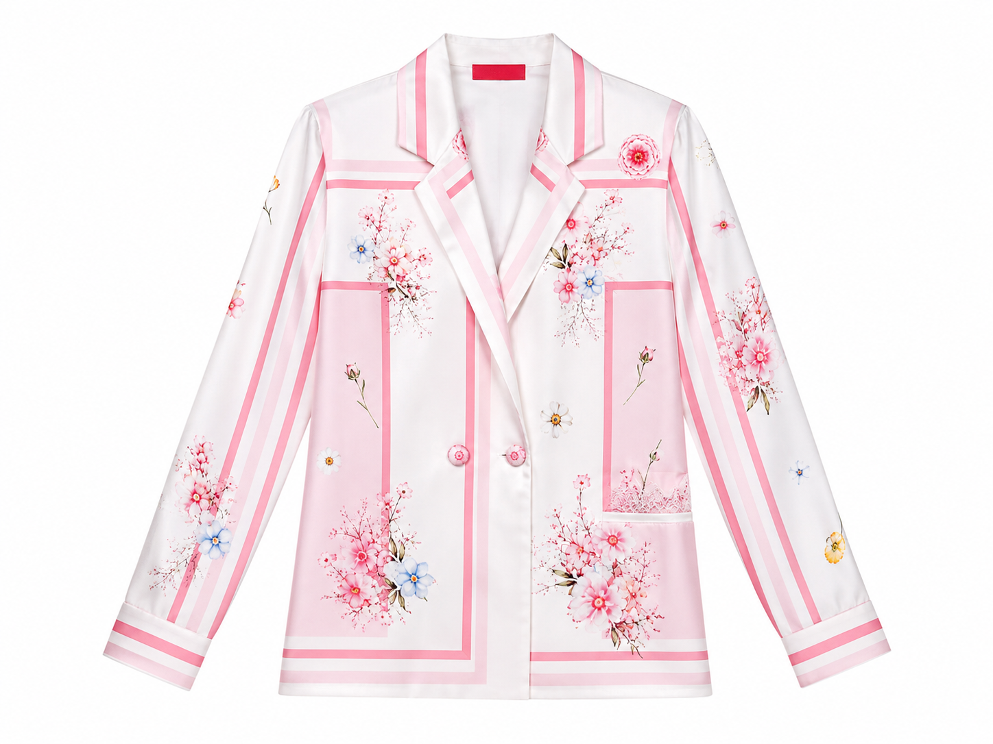 JACKET JUSTIN LACE POCKET BANDANA FLOWERS PINK MCL13002