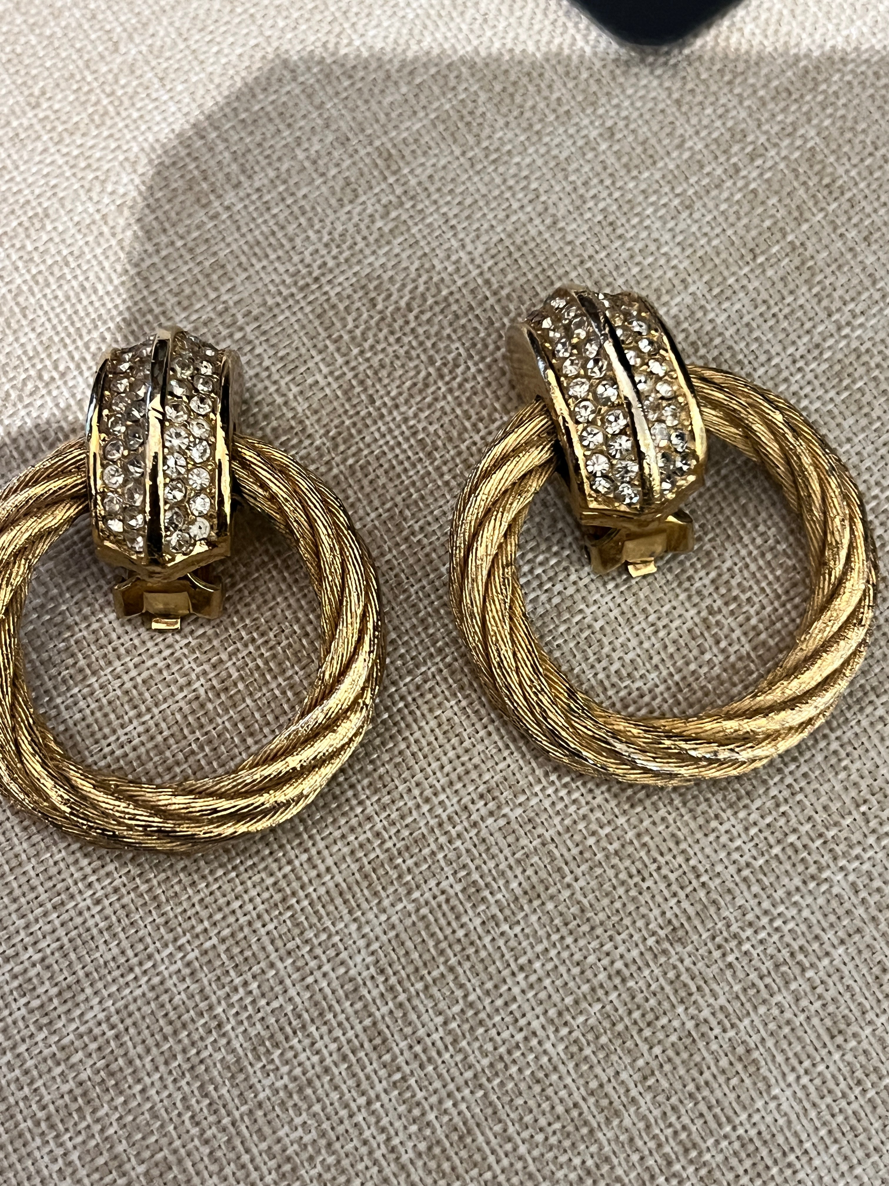 Dior VIntage earrings with strass AKC1545