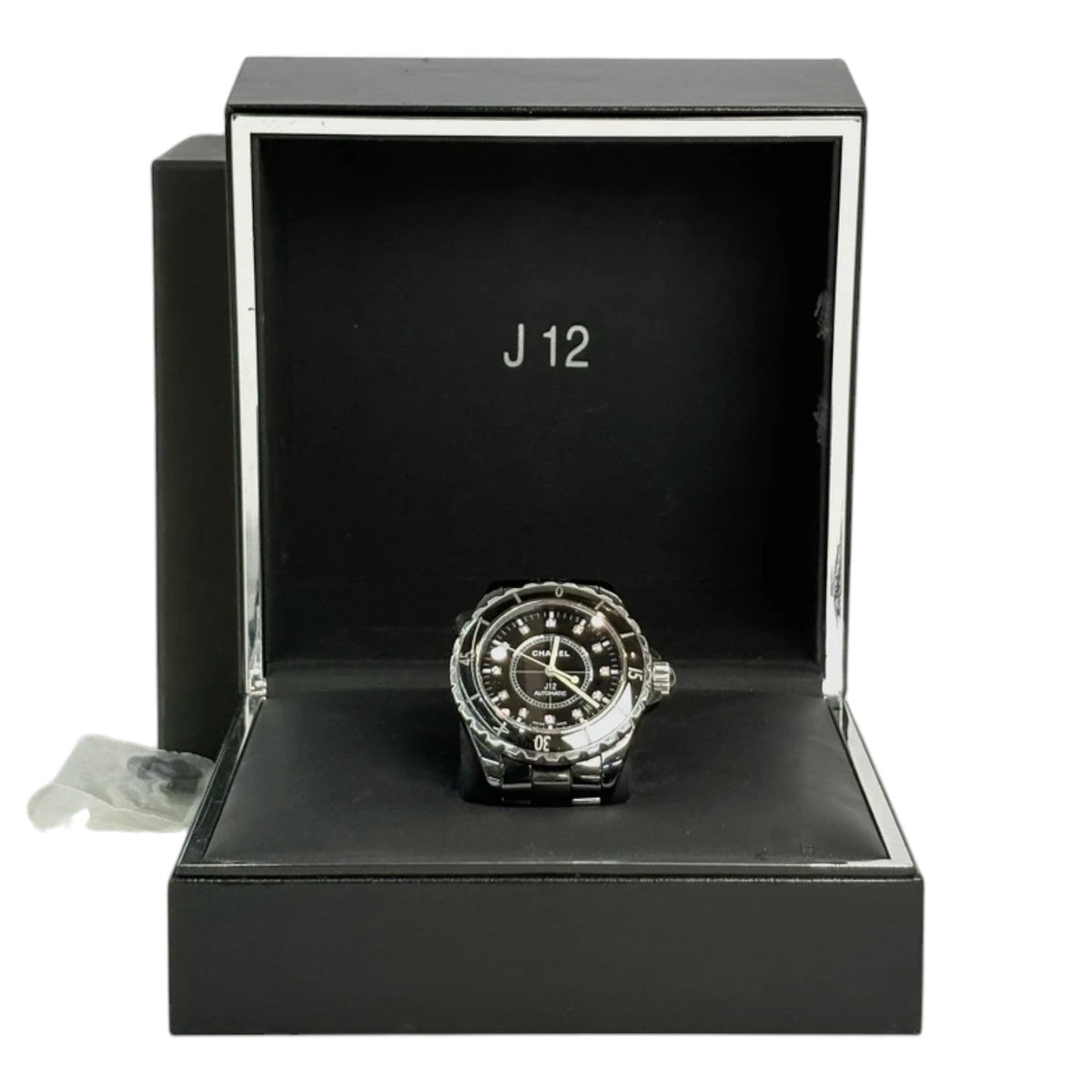 Chanel J12 Diamonds Black Ceramic 38mm Auto Watch
