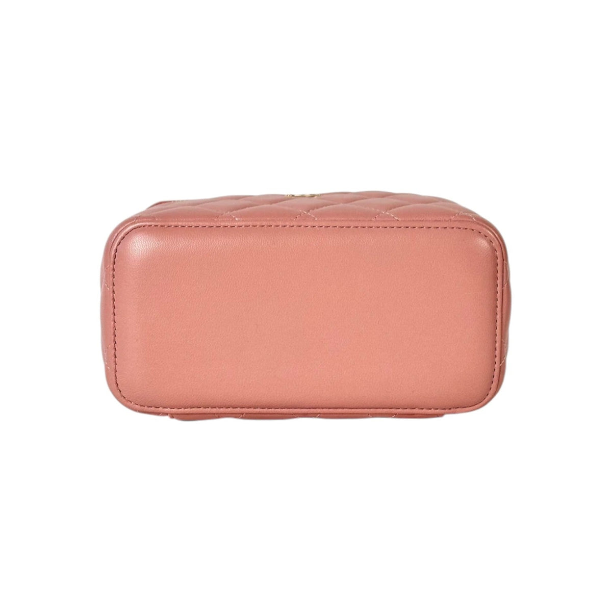 Chanel Pink Lambskin Vanity Box Bag with Pearl Crush