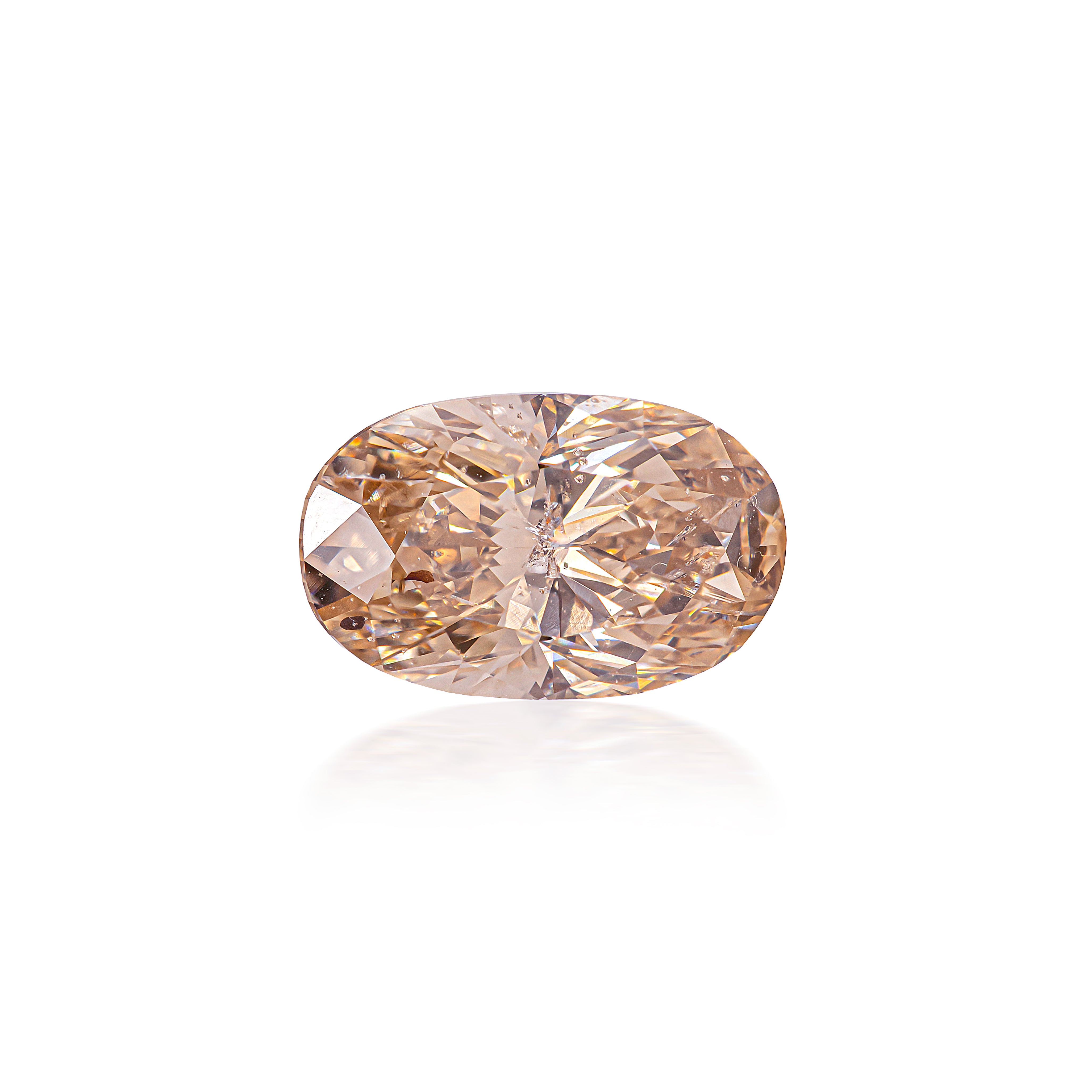 1.27ct  ROSEGLOW ORANGY PINK OVAL DIAMOND DBXN0513