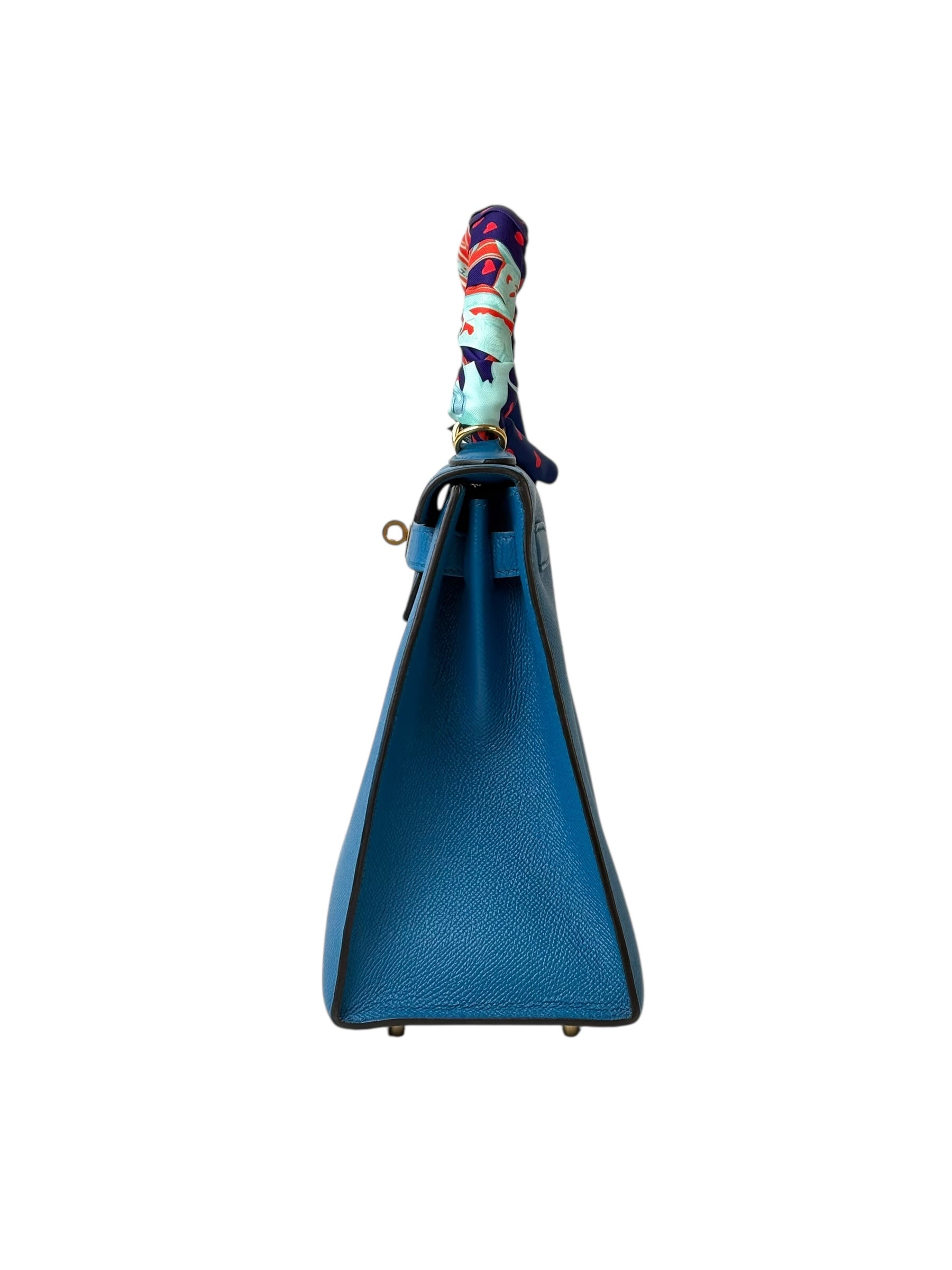 Hermes Kelly Bag 28cm Epsom Blue