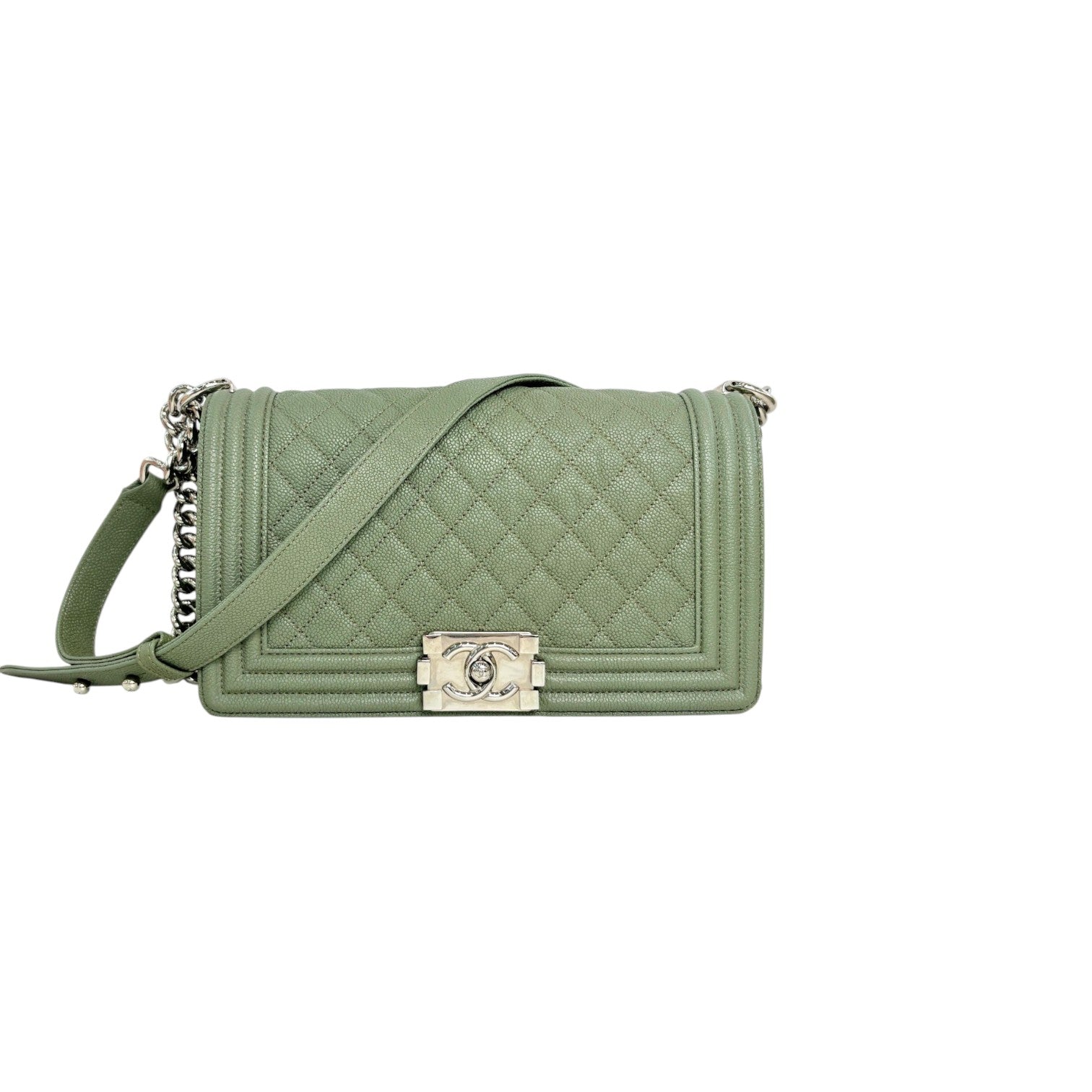 Chanel Pastachio Green Medium Leboy Bag
