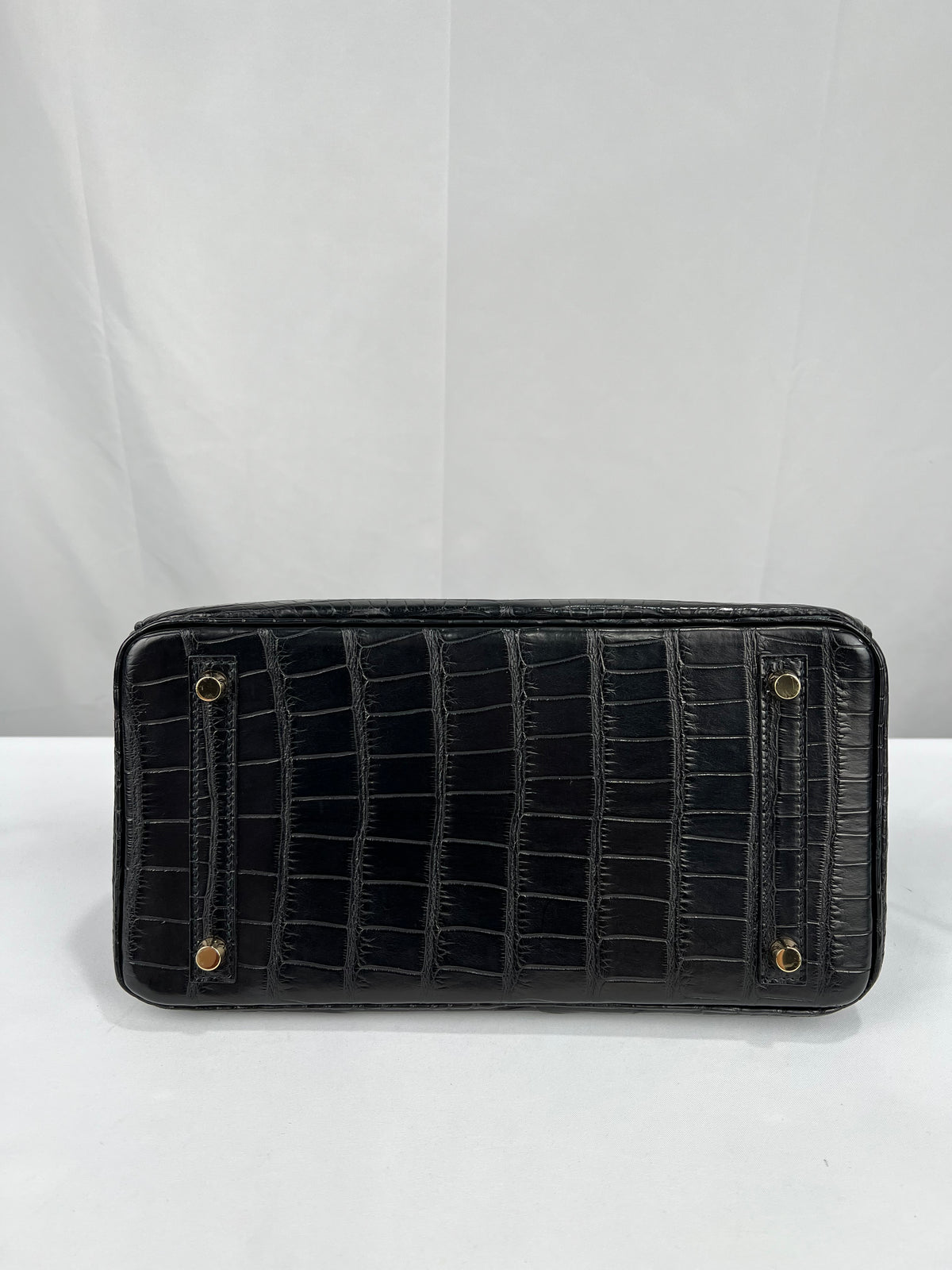 HERMES BIRKIN BLACK ALLIGATOR MAT HANDBAG 2000000153902