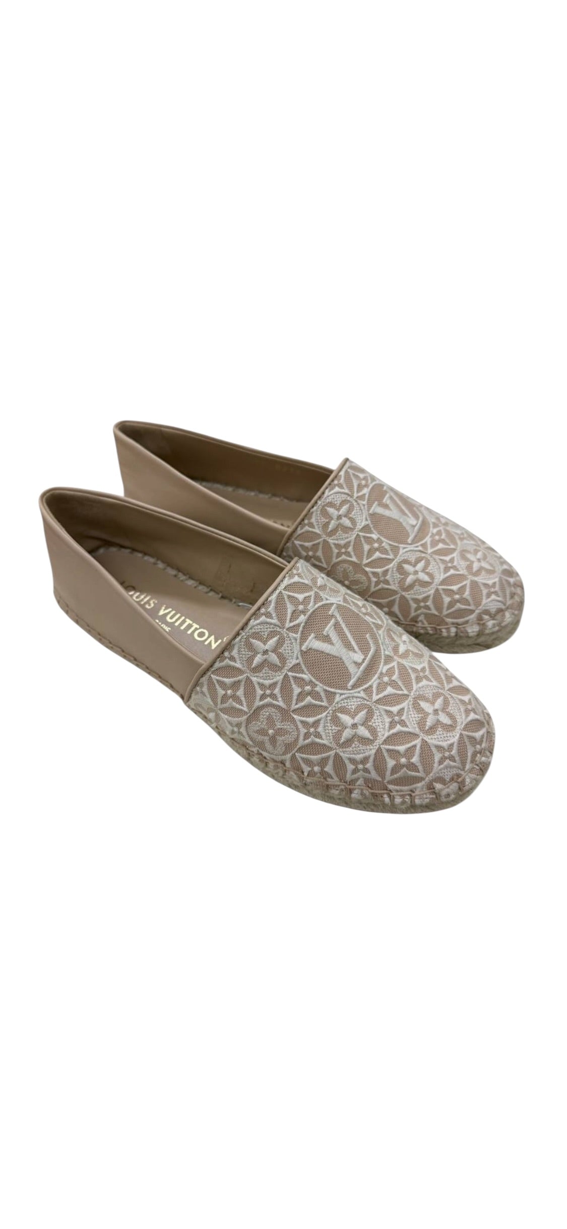 Louis Vuitton Helios Espadrilles Beige/White Sz36 DLT8422
