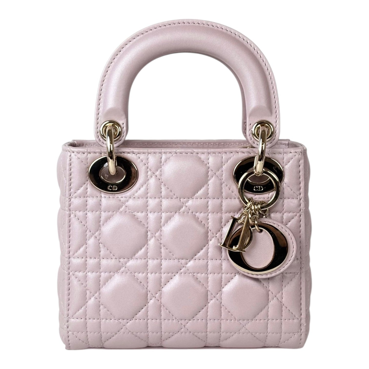 Dior Pink Metallic Mini Lady Dior Bag