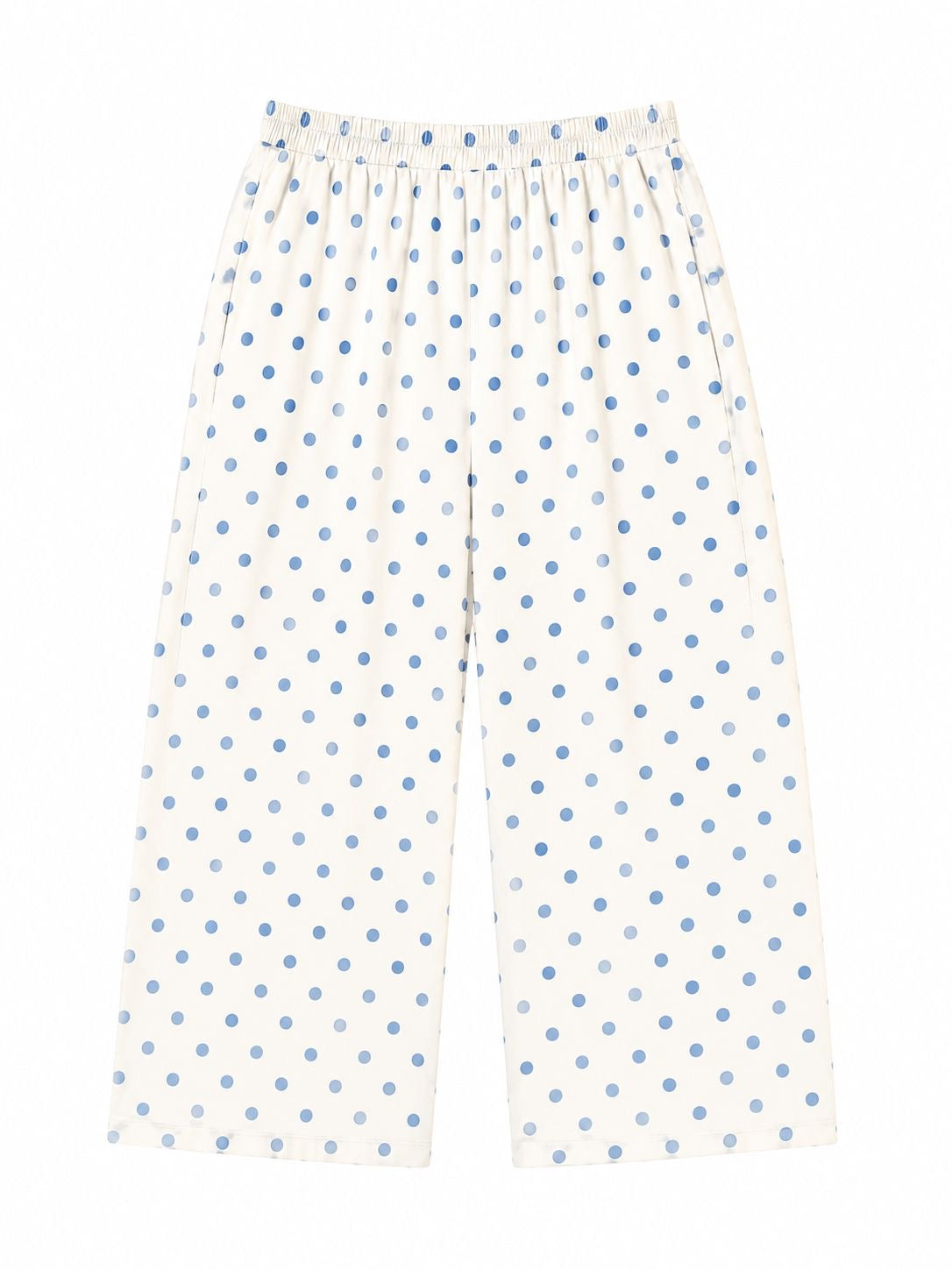 TROUSER  POLKADOTS OFF WHITE LIGHT BLUE MCL11541