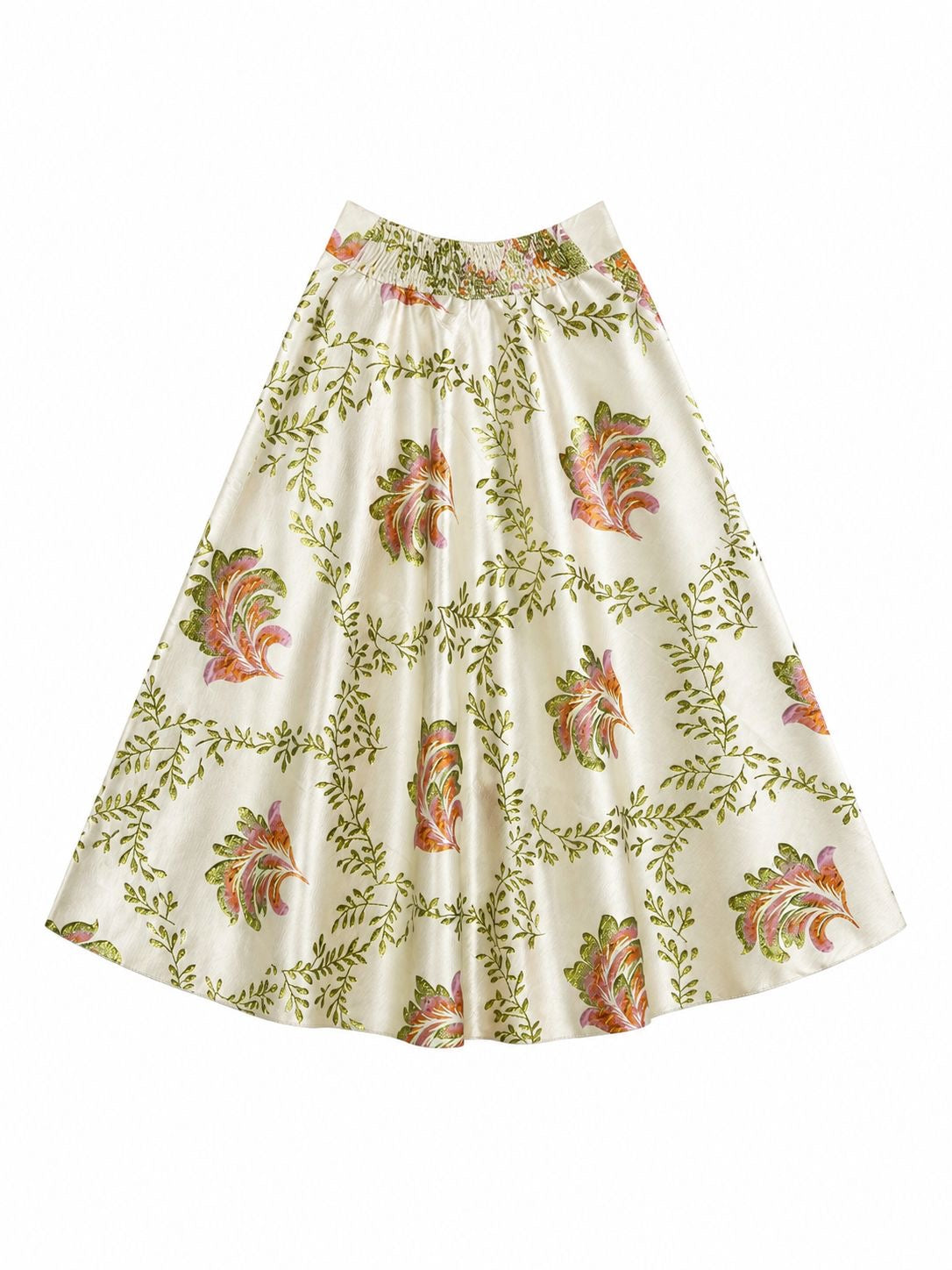 SKIRT ONE OF A KIND FLORAL MINT BEIGE CLOVER MCL11285