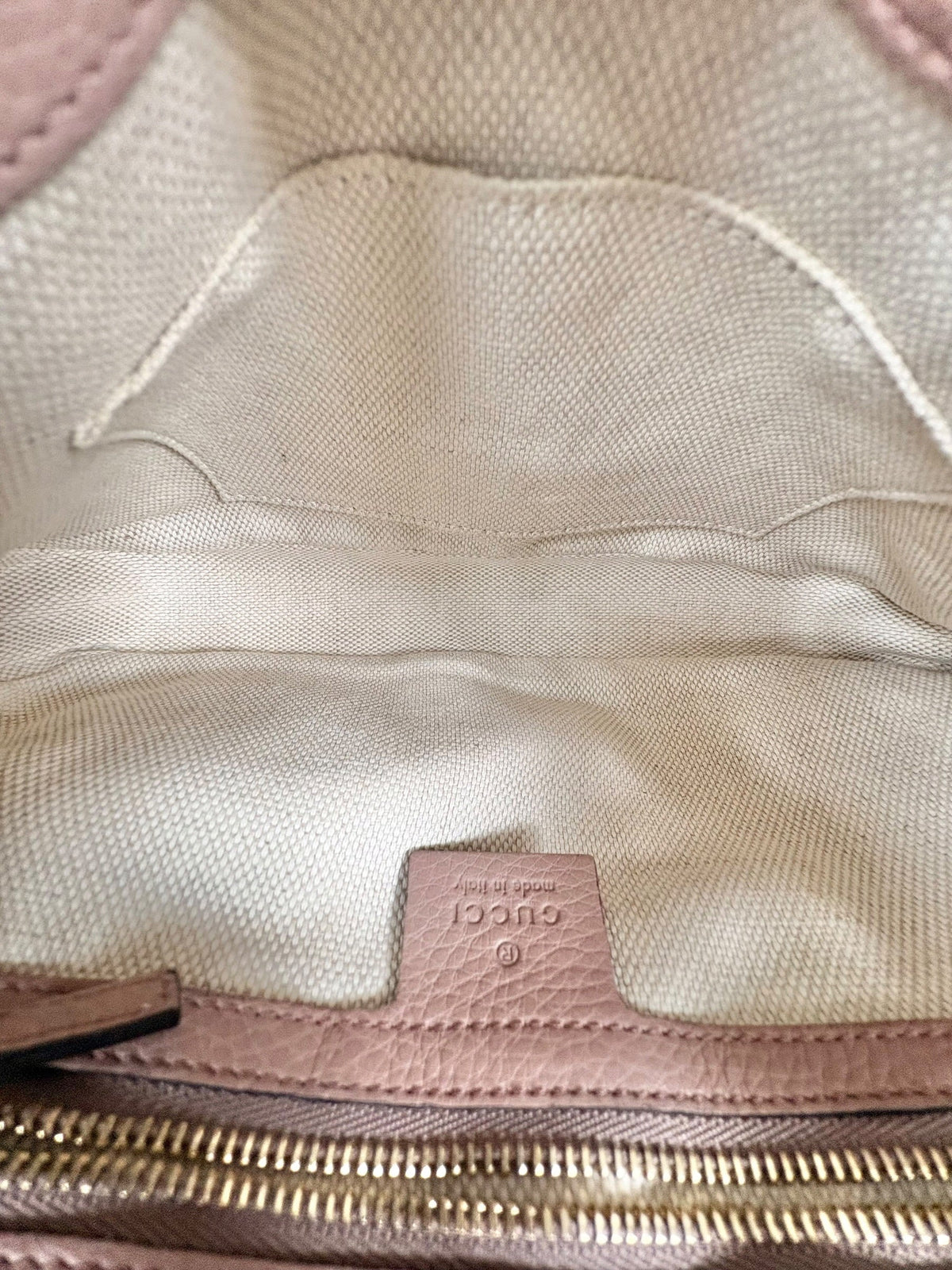 Gucci Beige Soho Chain Leather Bag