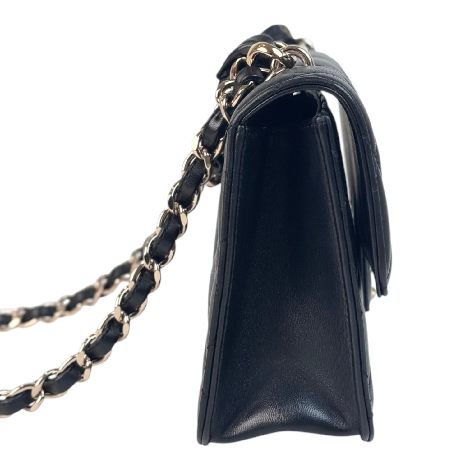 Chanel Seasonal Lambskin Flap Bag With Top Handle
