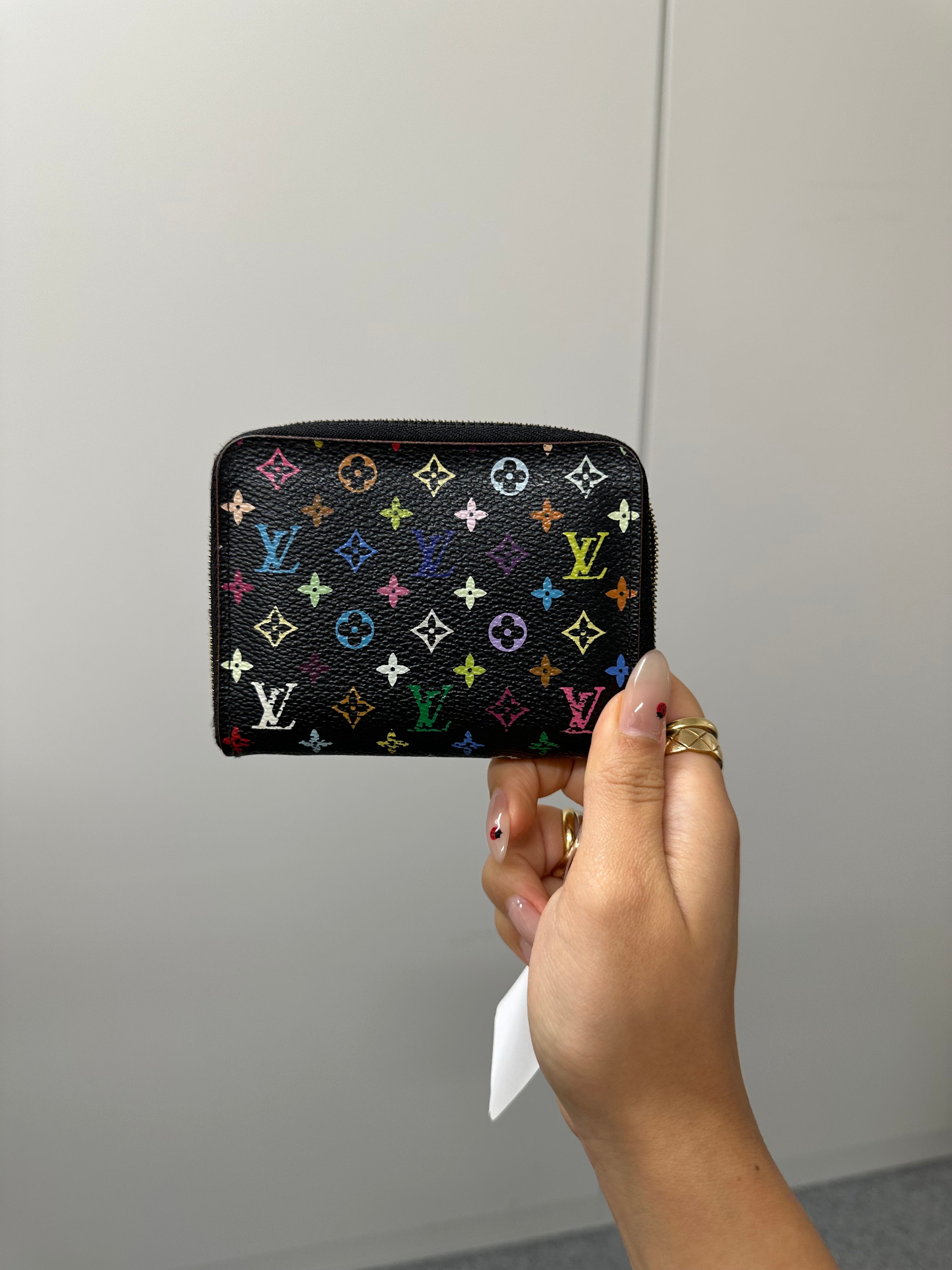 LOUIS VUITTON M93740 Multicolor Zippy Coin Purse Black B09197GX4H