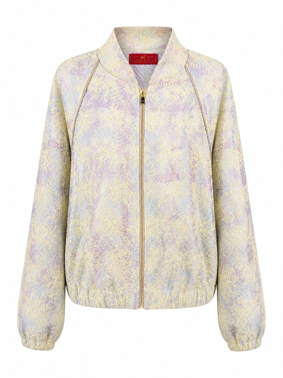 BOMBER LUXURIOUS LACE SILK LINING CHECKS YELLOW MCL11318