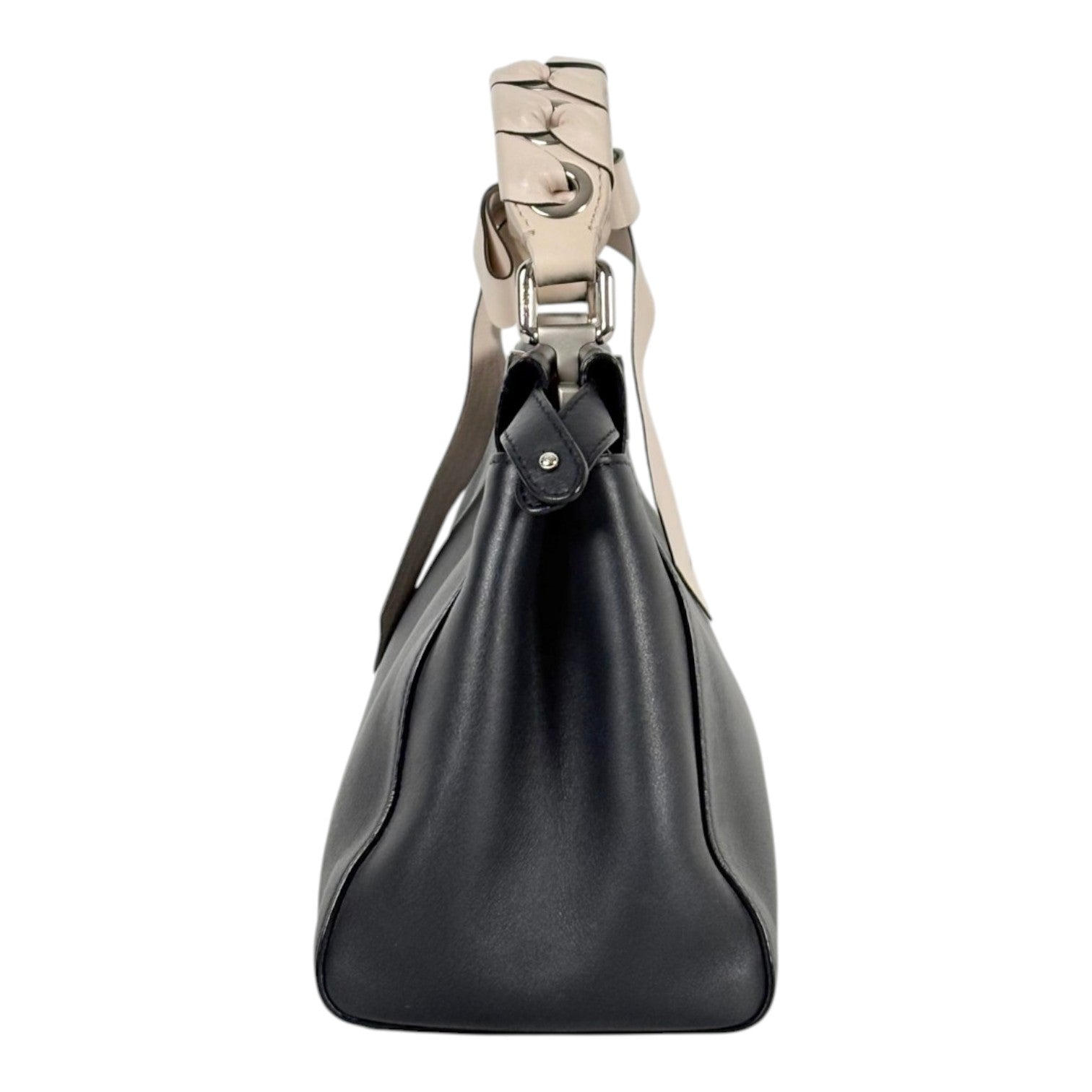 Fendi Mini Peekaboo Navy/Cream Handle Bag