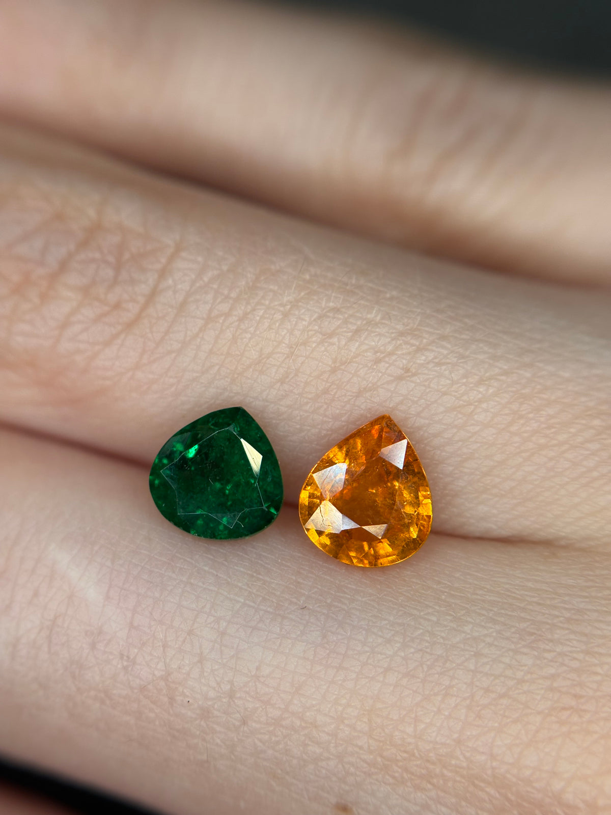2.22ct Toi et Moi Spessartine & Tsavorite THAIC1414