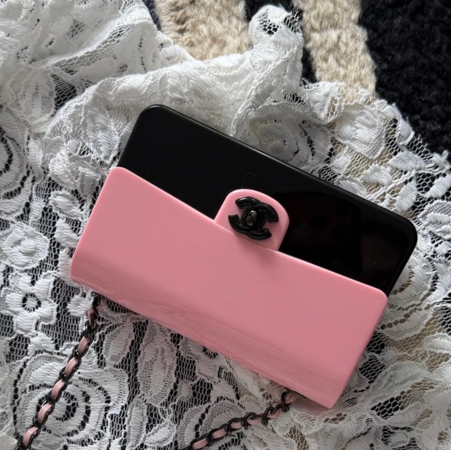 CHANEL BLACK PINK ACRYLIC MINI CLASSIC FLAP AVCB1059