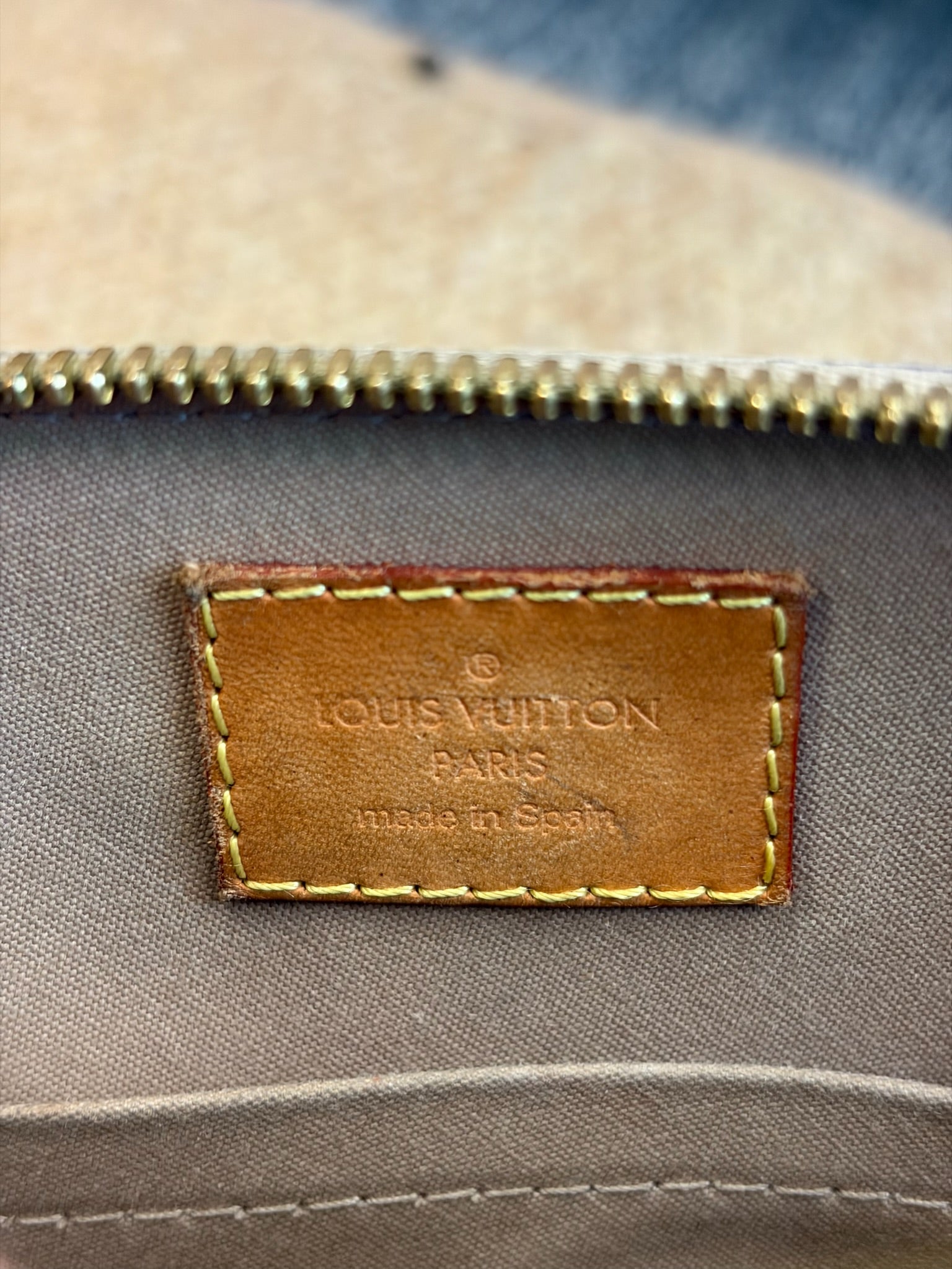 Louis Vuitton Alma BB Grey Patent Leather