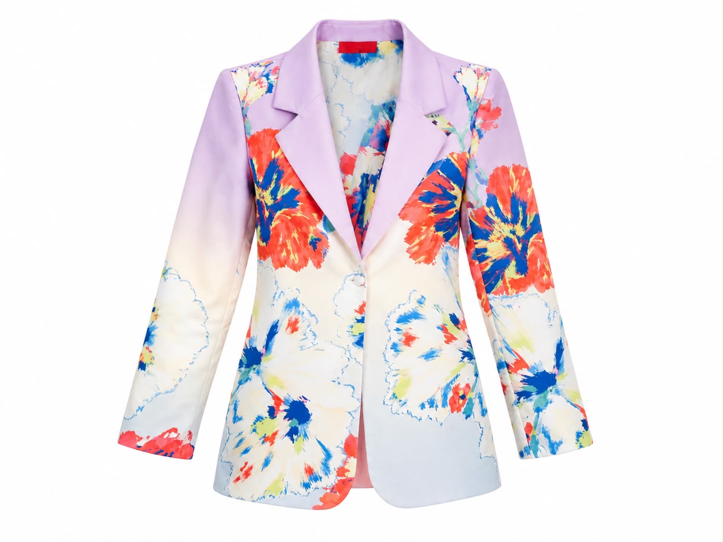 JACKET JUSTY CREPE PURPLE GRADIENT FLORAL MCL12975