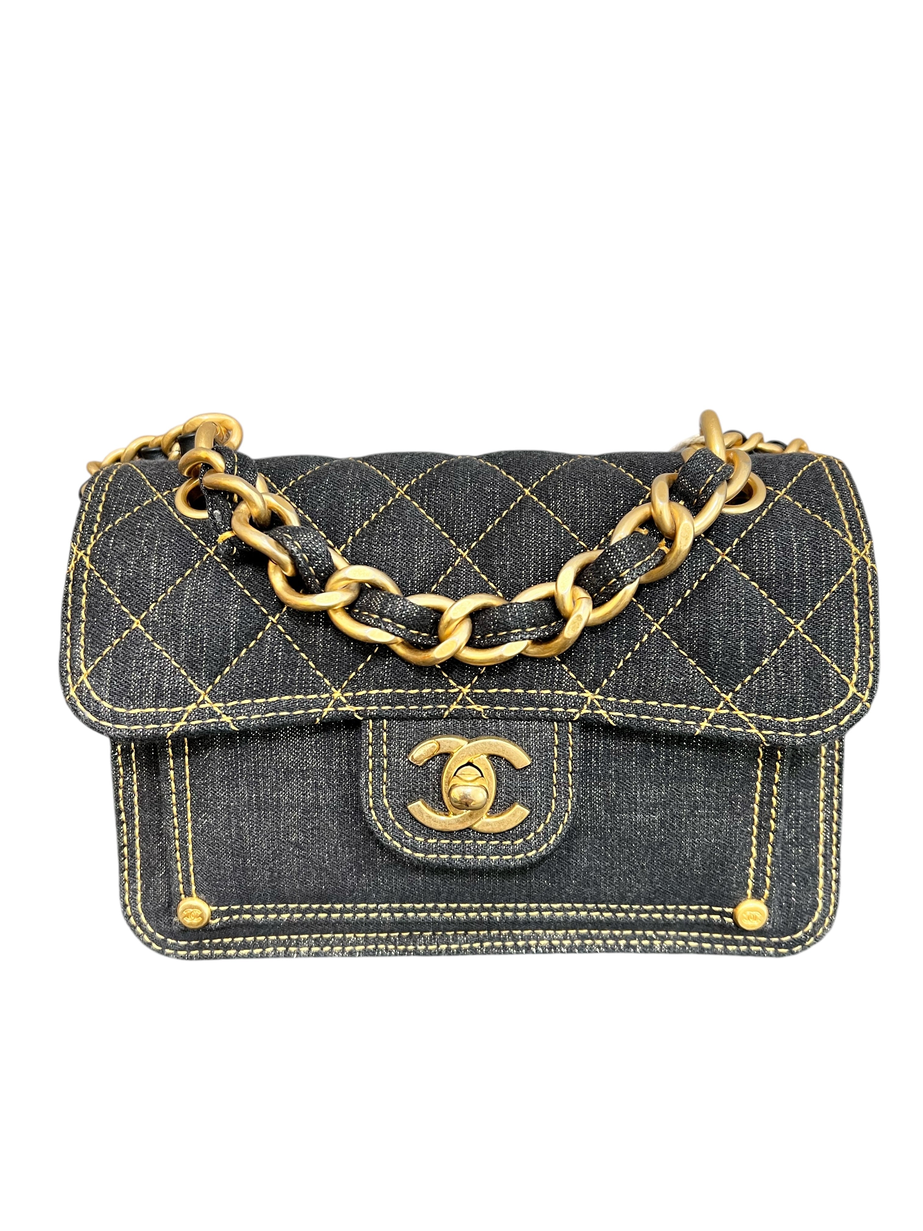 Chanel Pocket Dark Denim Flap MGHW SYCYF3103
