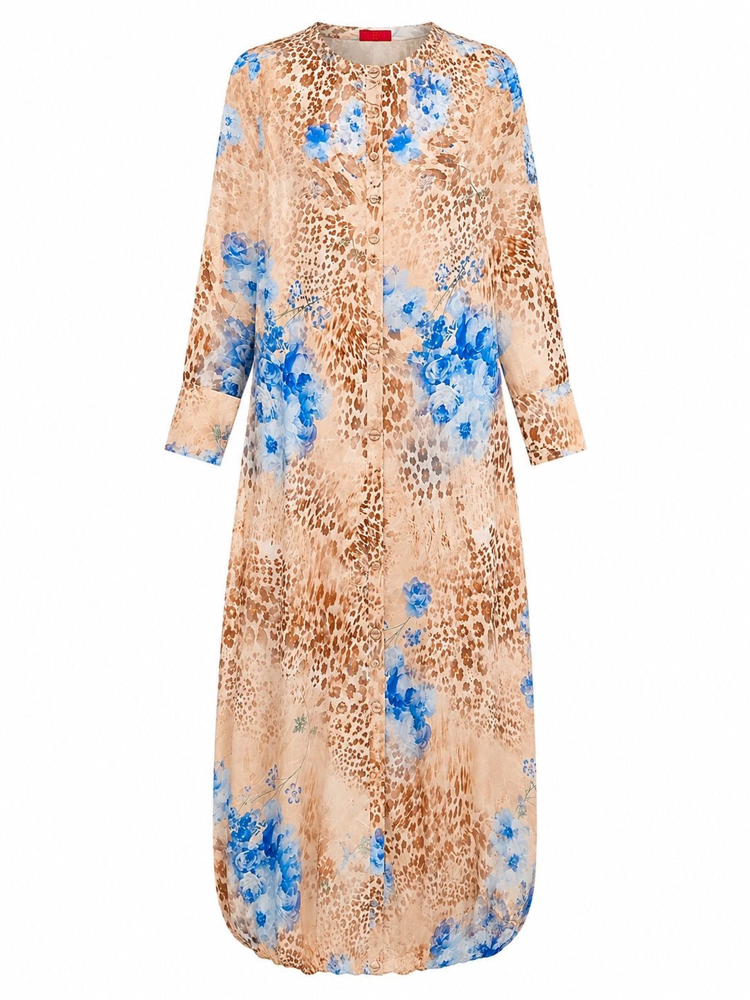 DRESS BARBARA LEO ROSES BLUE  MCL12041