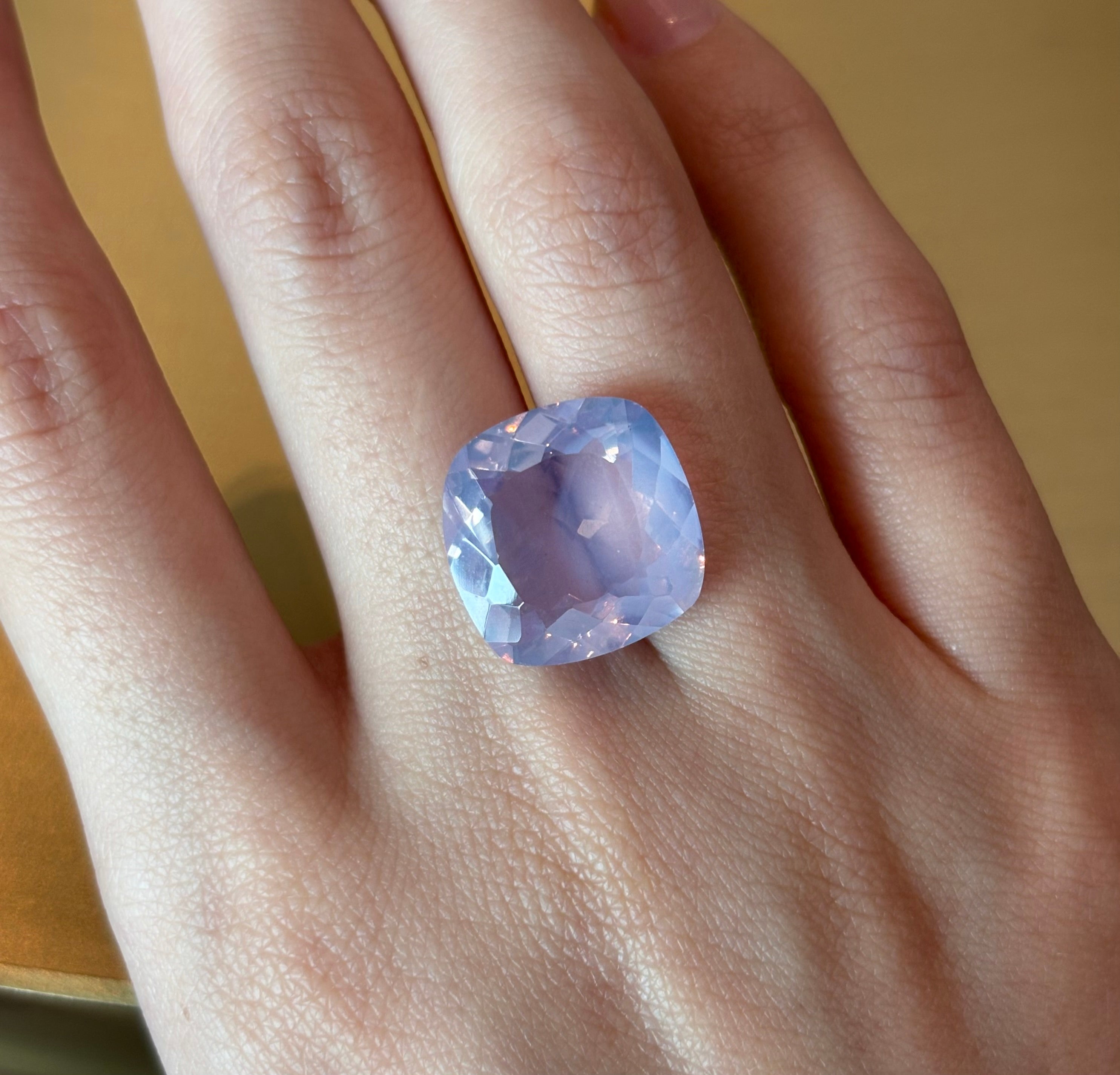 11.70ct Lavender Moon Quartz Cushion THAIC0196
