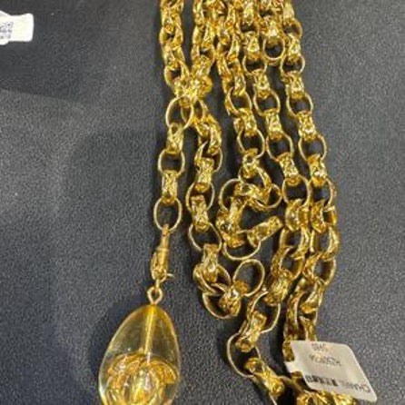 CHANEL Yellow Glass Waist Chain HZ509066
