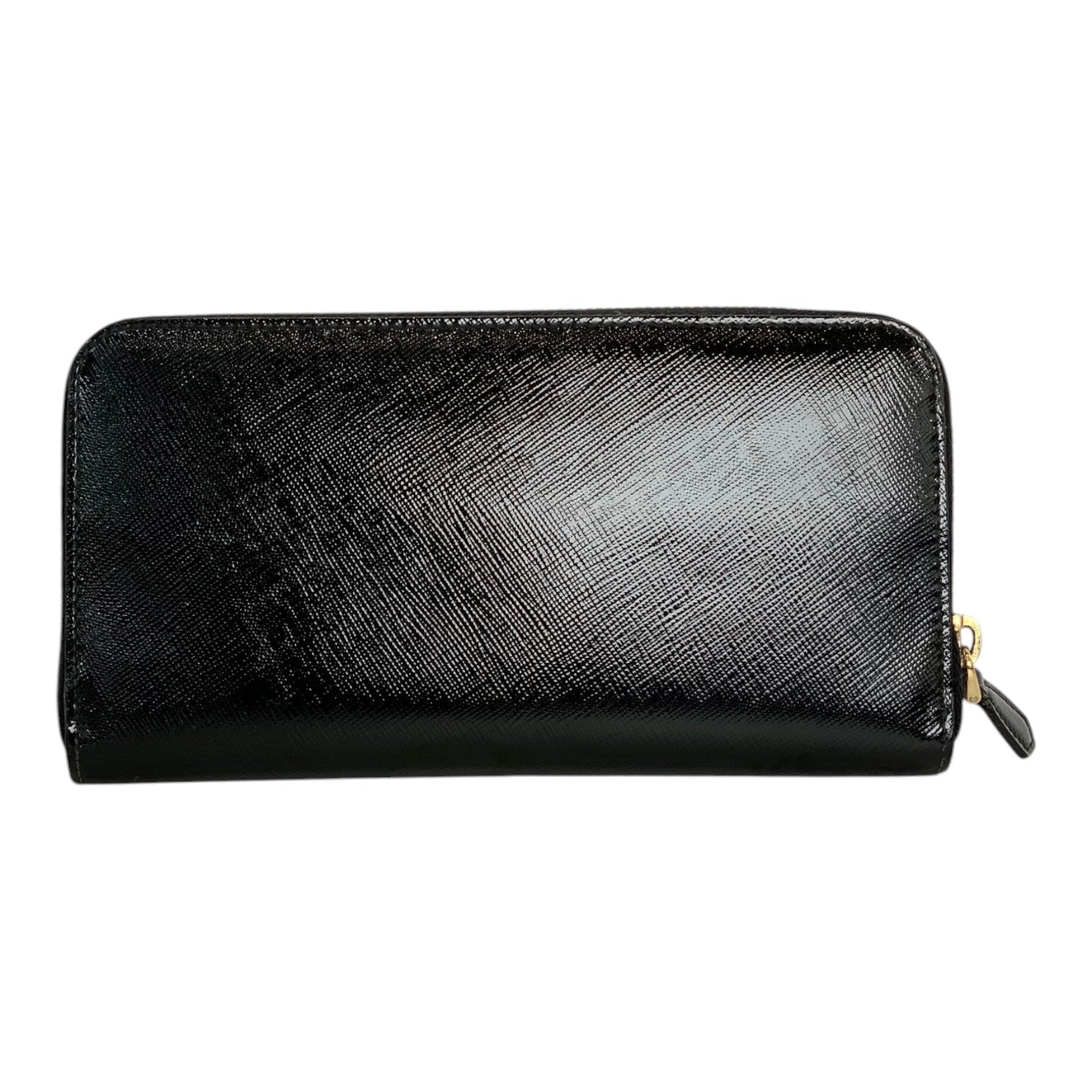 Prada Saffiano Black Long Zip Wallet