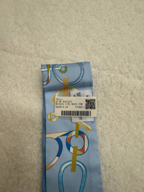 Hermès Twilly Scarf - Sky Blue Chain