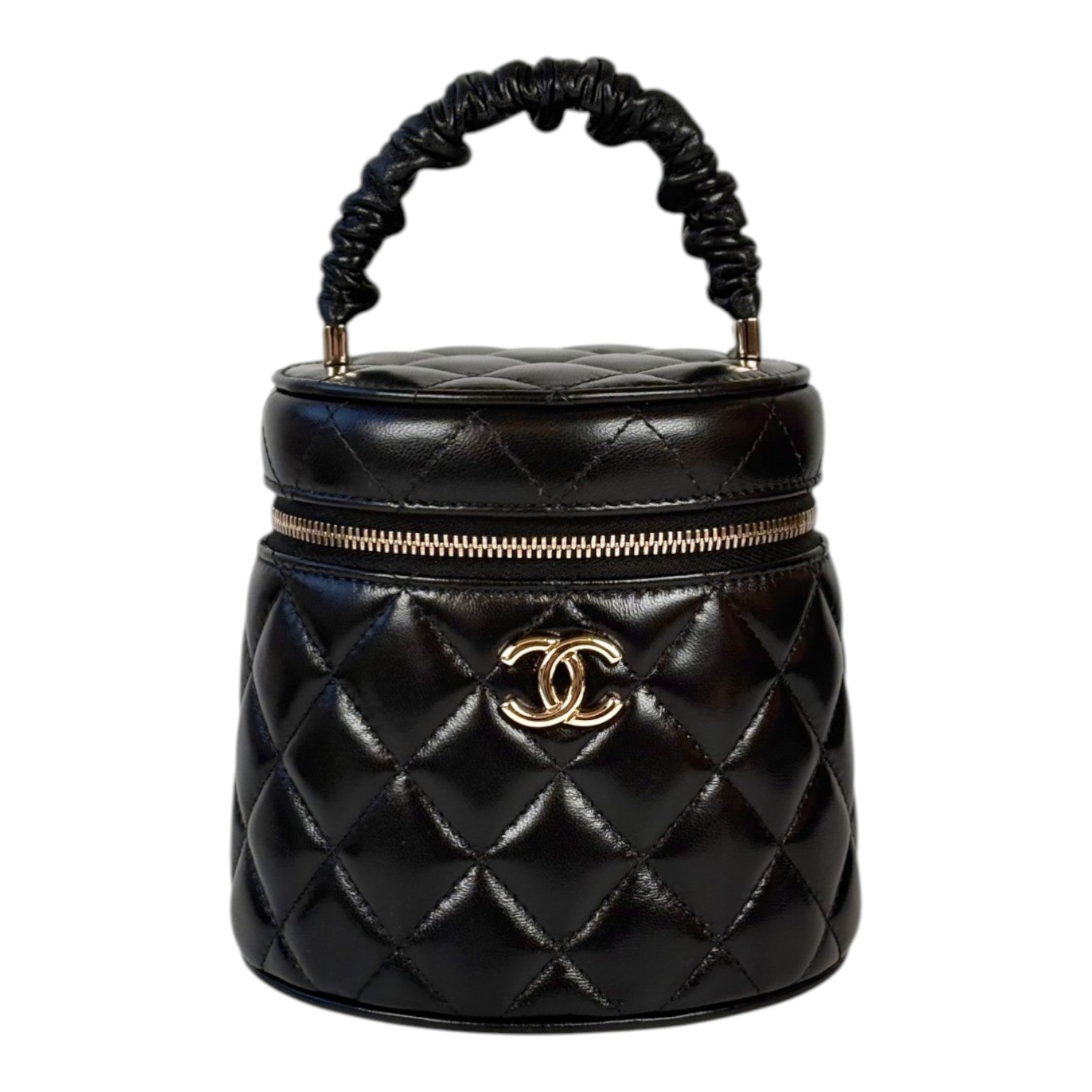 Chanel Black 22S Top Handle Mini Vanity Bag
