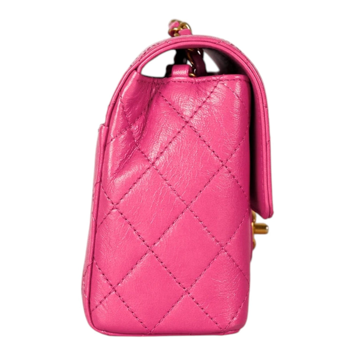 Chanel Quilted Pink Classic Flap Mini Square Bag