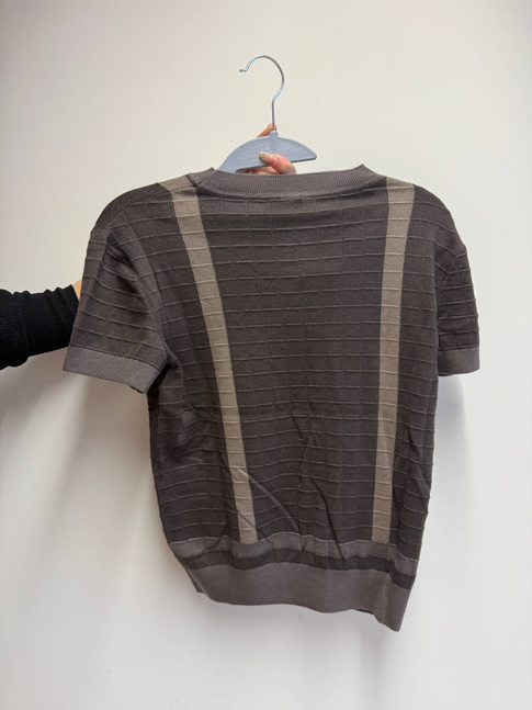 FR36 - Hermès Coaching Short Sleeve Sweater - Marron Fusain