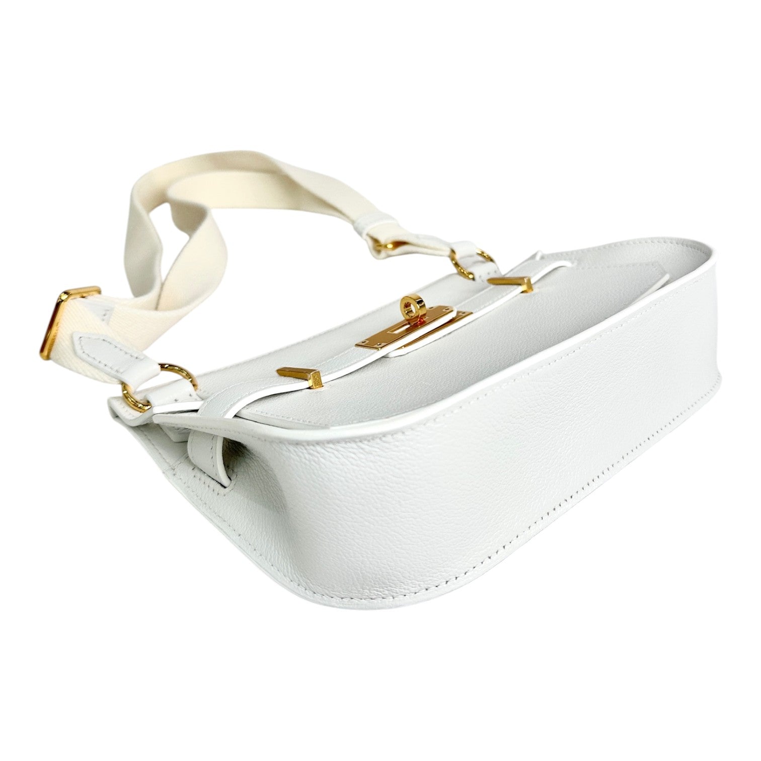 Hermes Jypsiere Mini Bag New White with GHW - Full Set