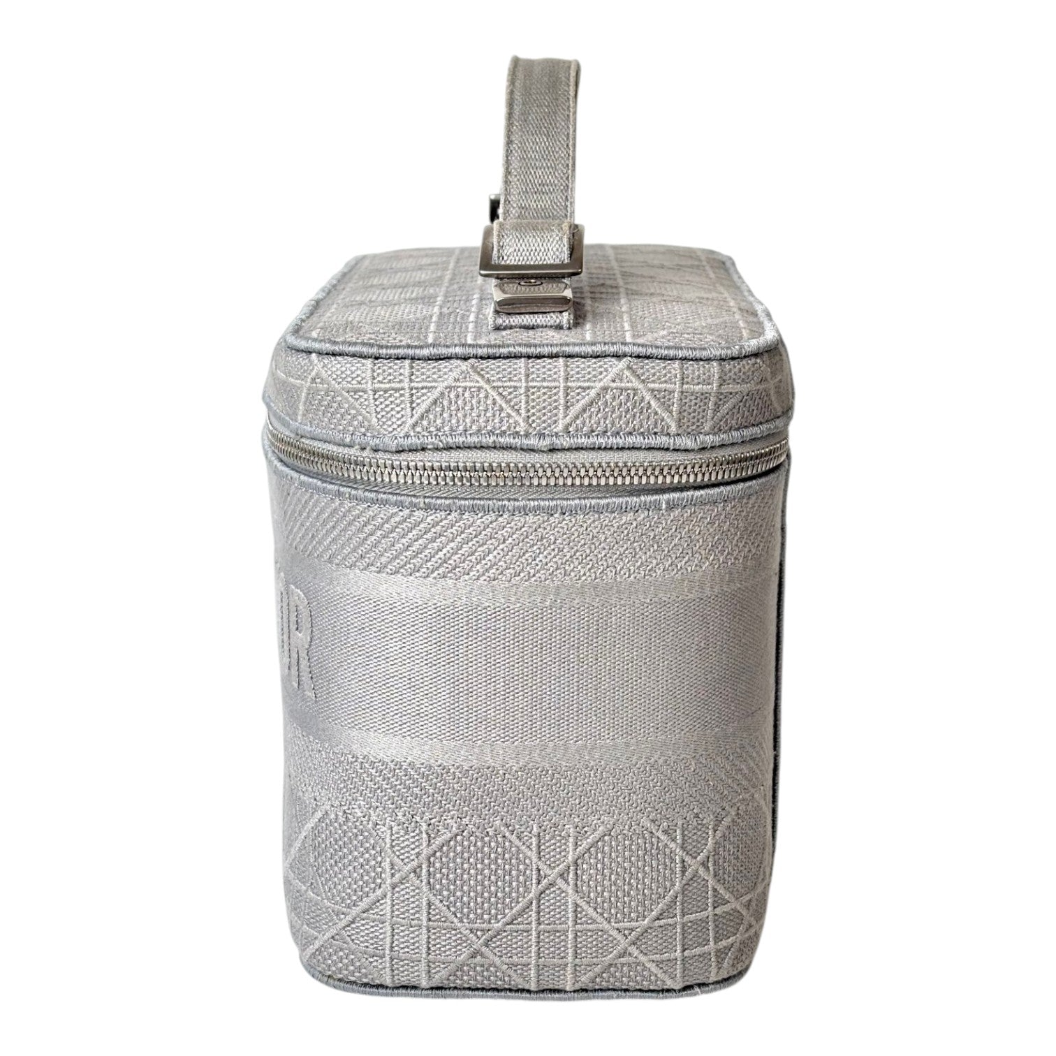 Dior Grey Canvas Vanity Case Bag