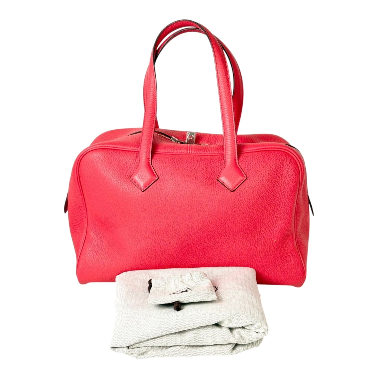 Hermes Red Victoria Handbag