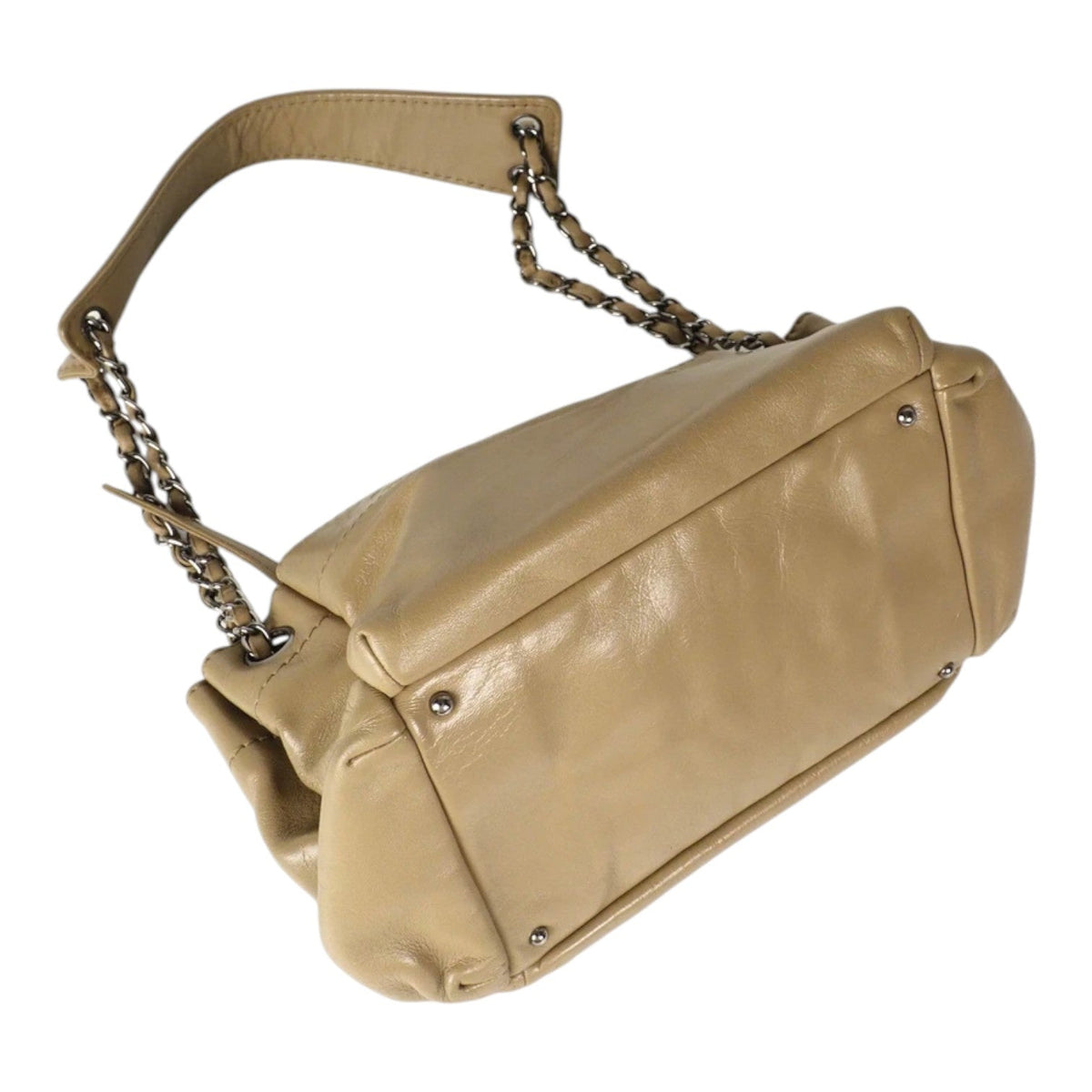Chanel Brown Leather with Chanel Embossed Bag