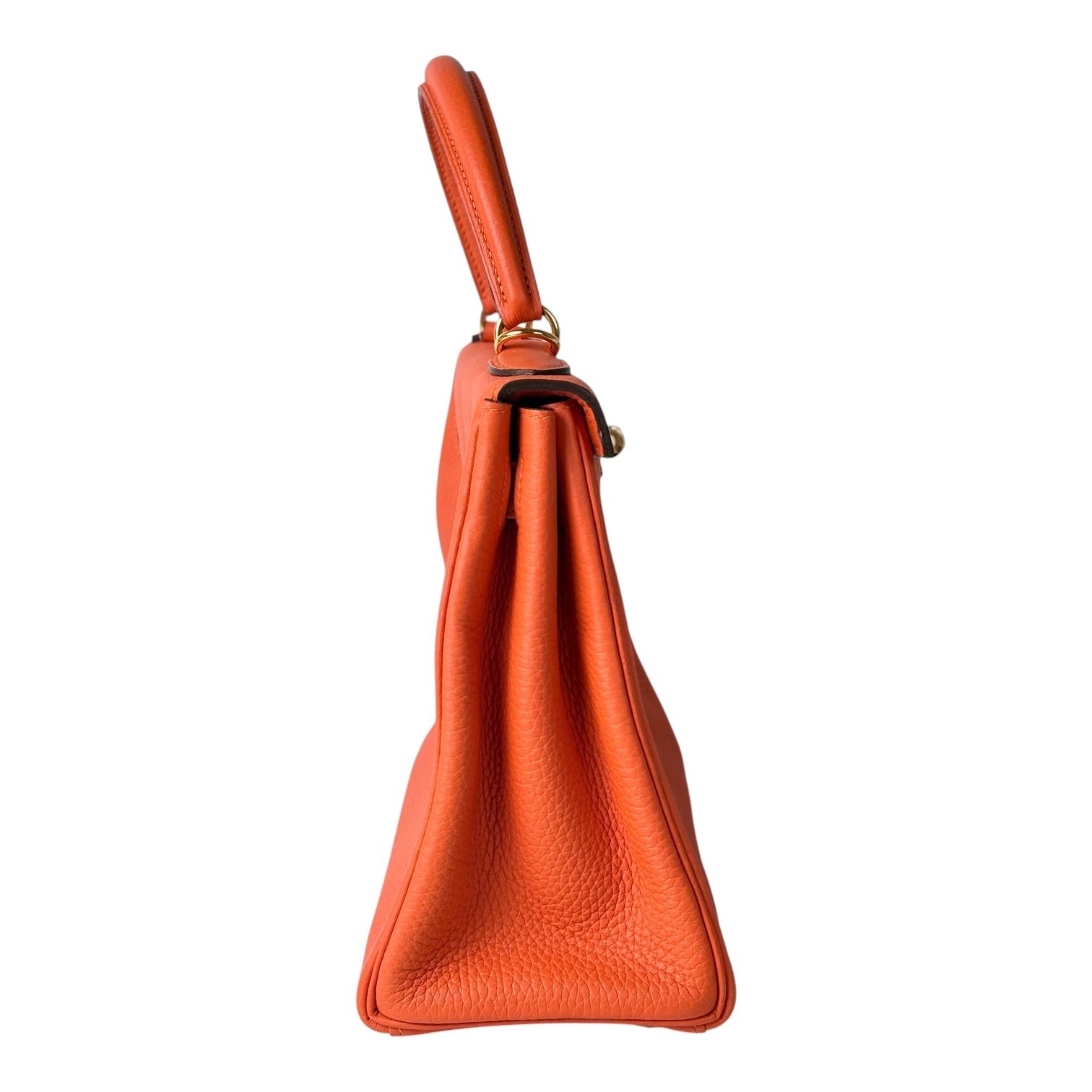 Hermes Kelly 28cm Bag Feu with GHW Togo